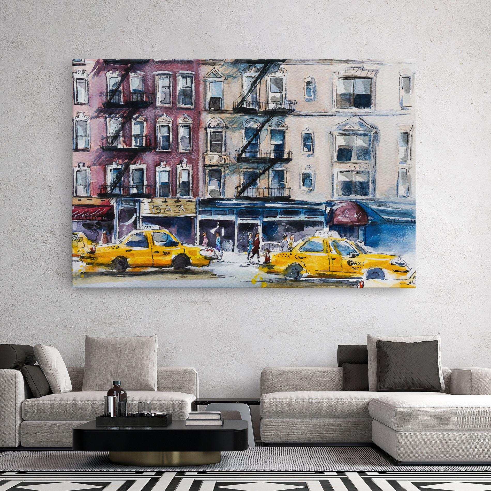 Tablou Canvas Newyork Taxi mockup 2