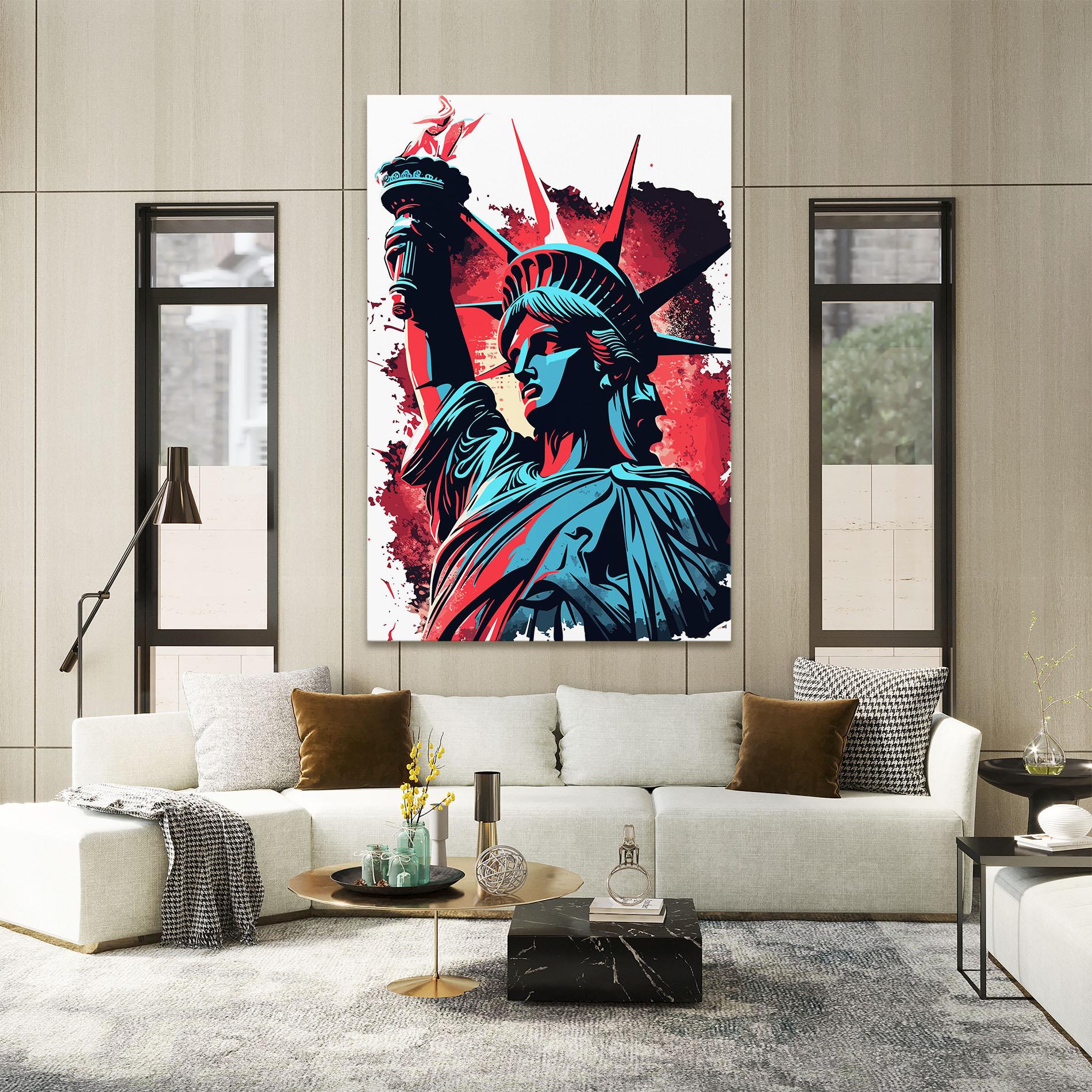 Tablou Canvas Liberty Statue Art mockup 2