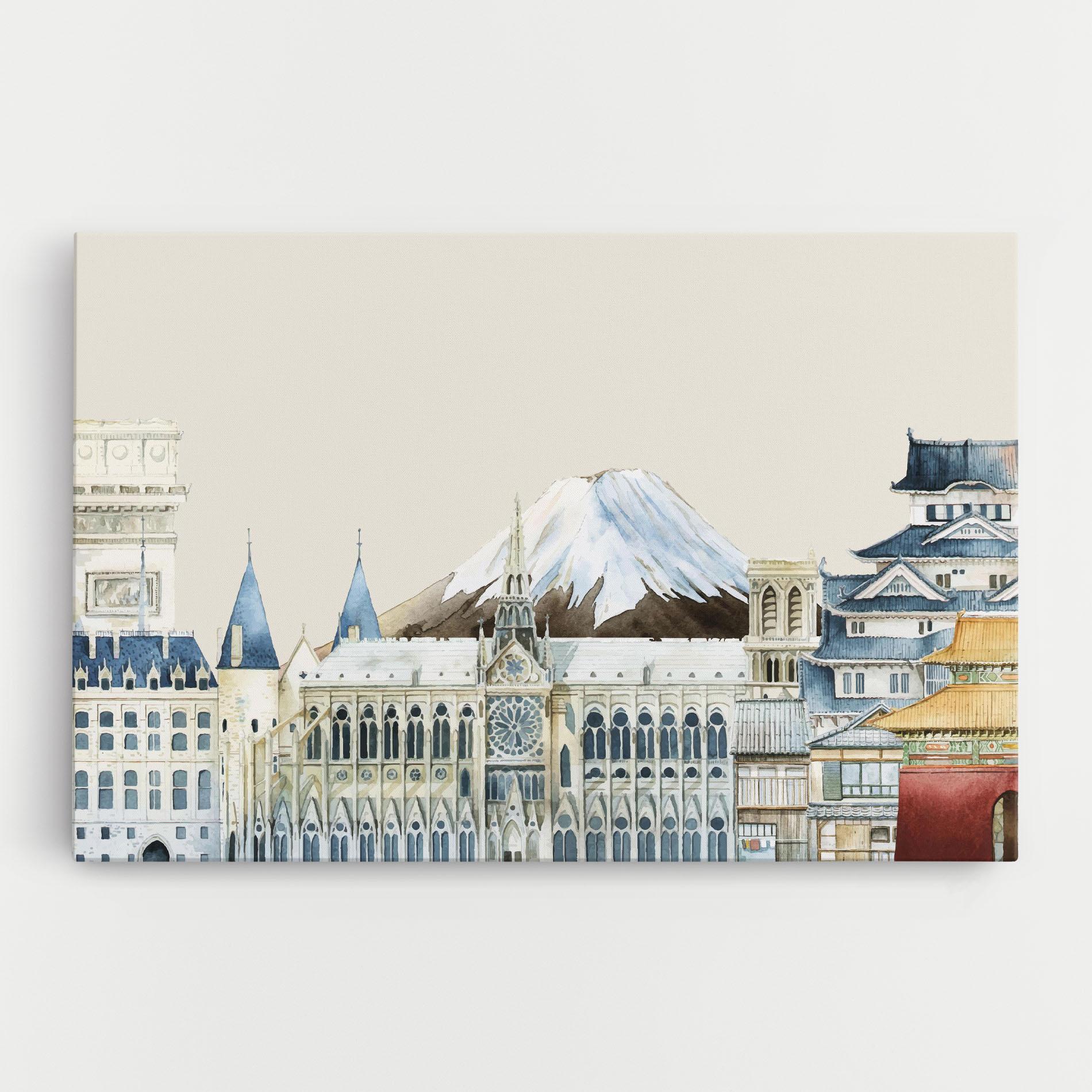 Tablou Canvas City Mix mockup 0