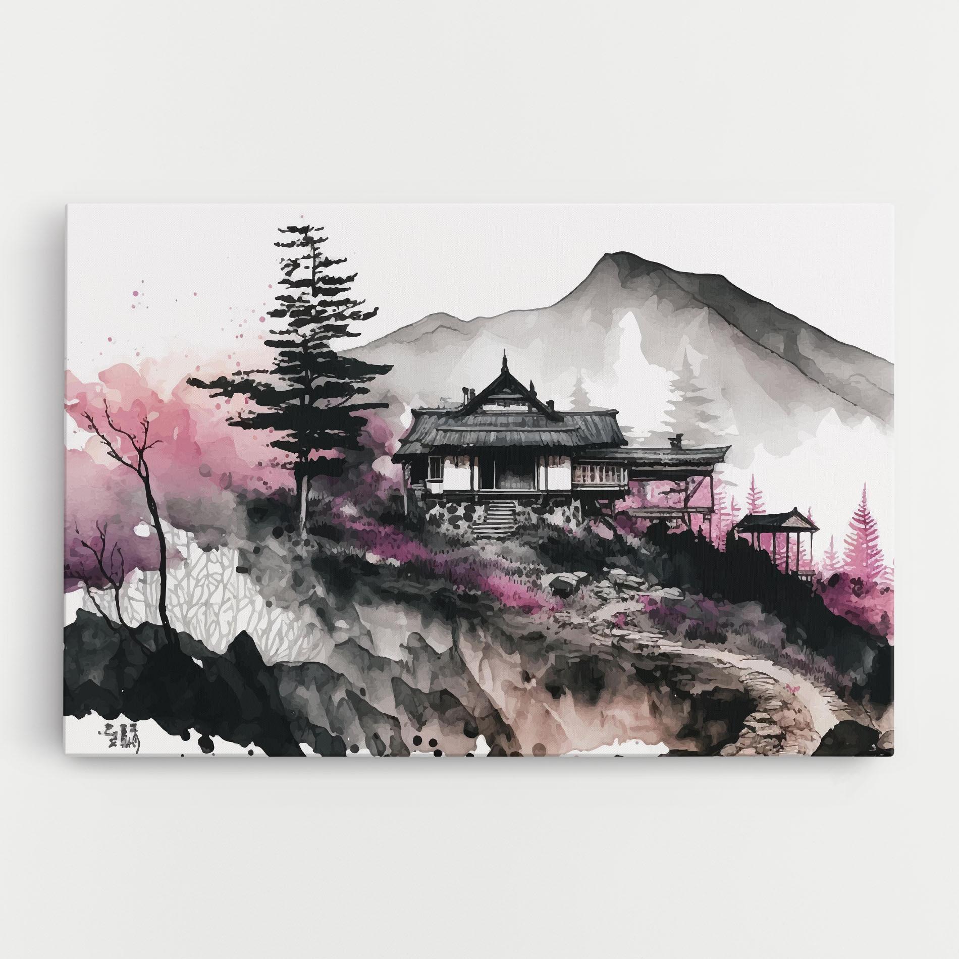 Tablou Canvas Japanese Temple Art mockup 0