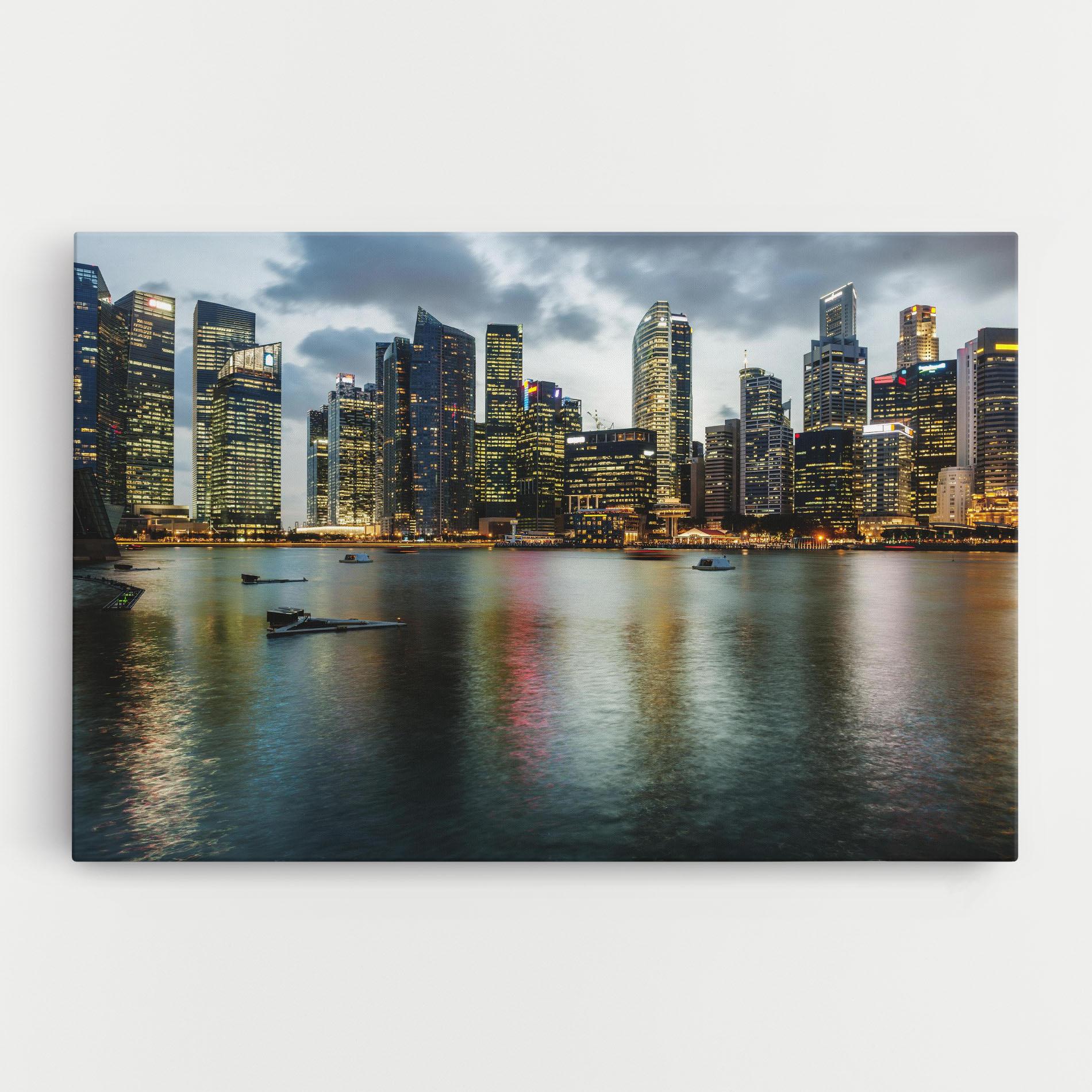 Tablou Canvas Singapore Skyline mockup 0