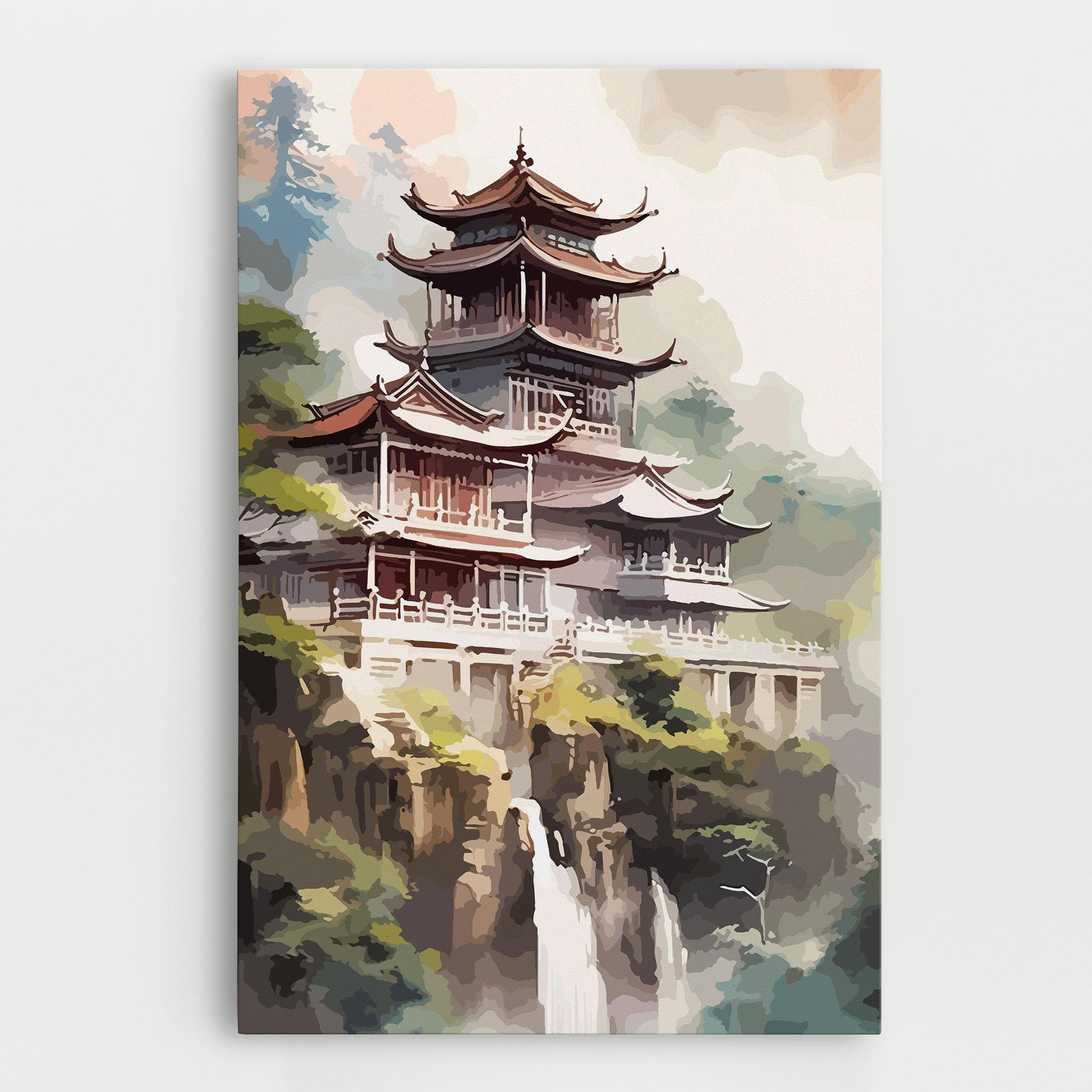 Tablou Canvas Temple Painting mockup 0