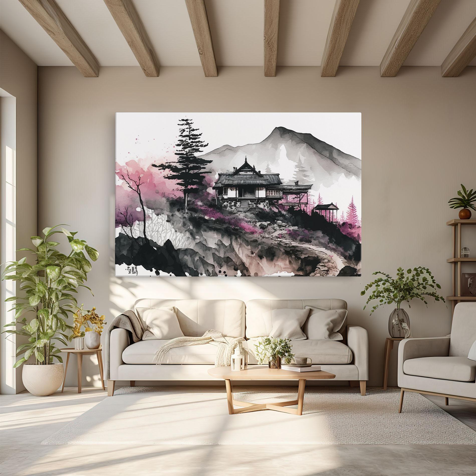 Tablou Canvas Japanese Temple Art mockup 6