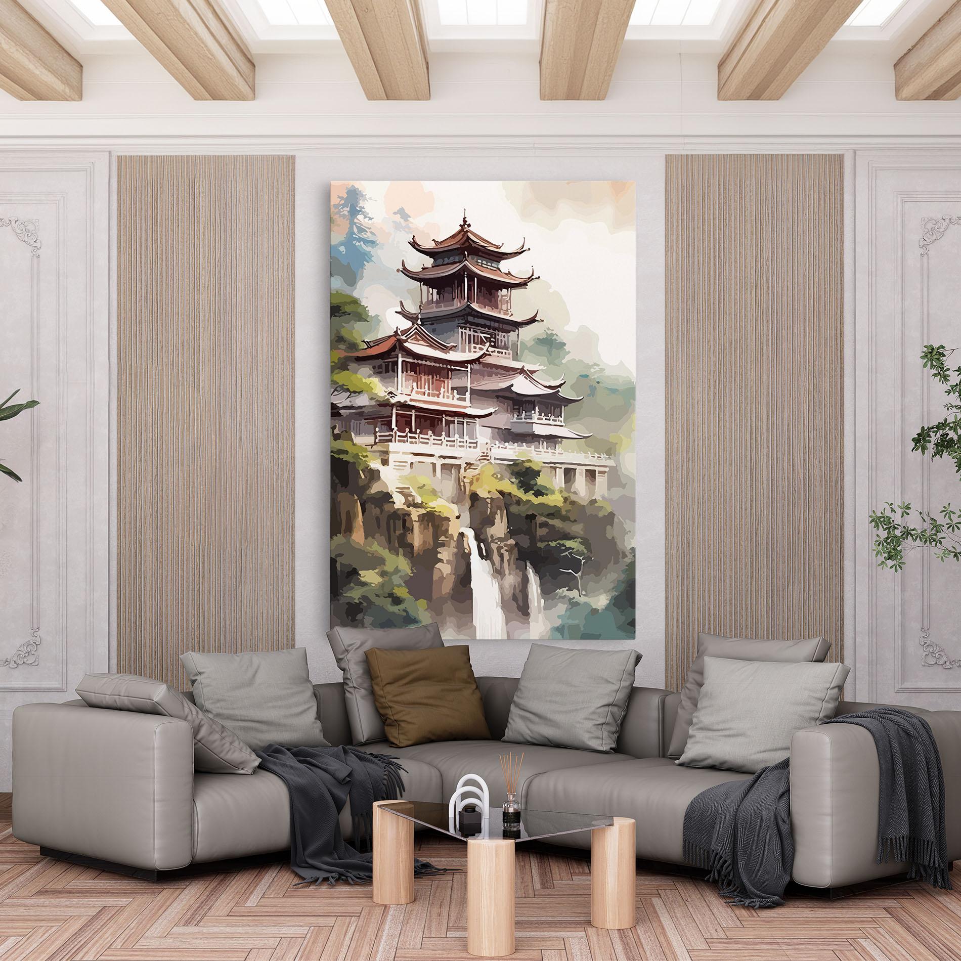 Tablou Canvas Temple Painting mockup 6