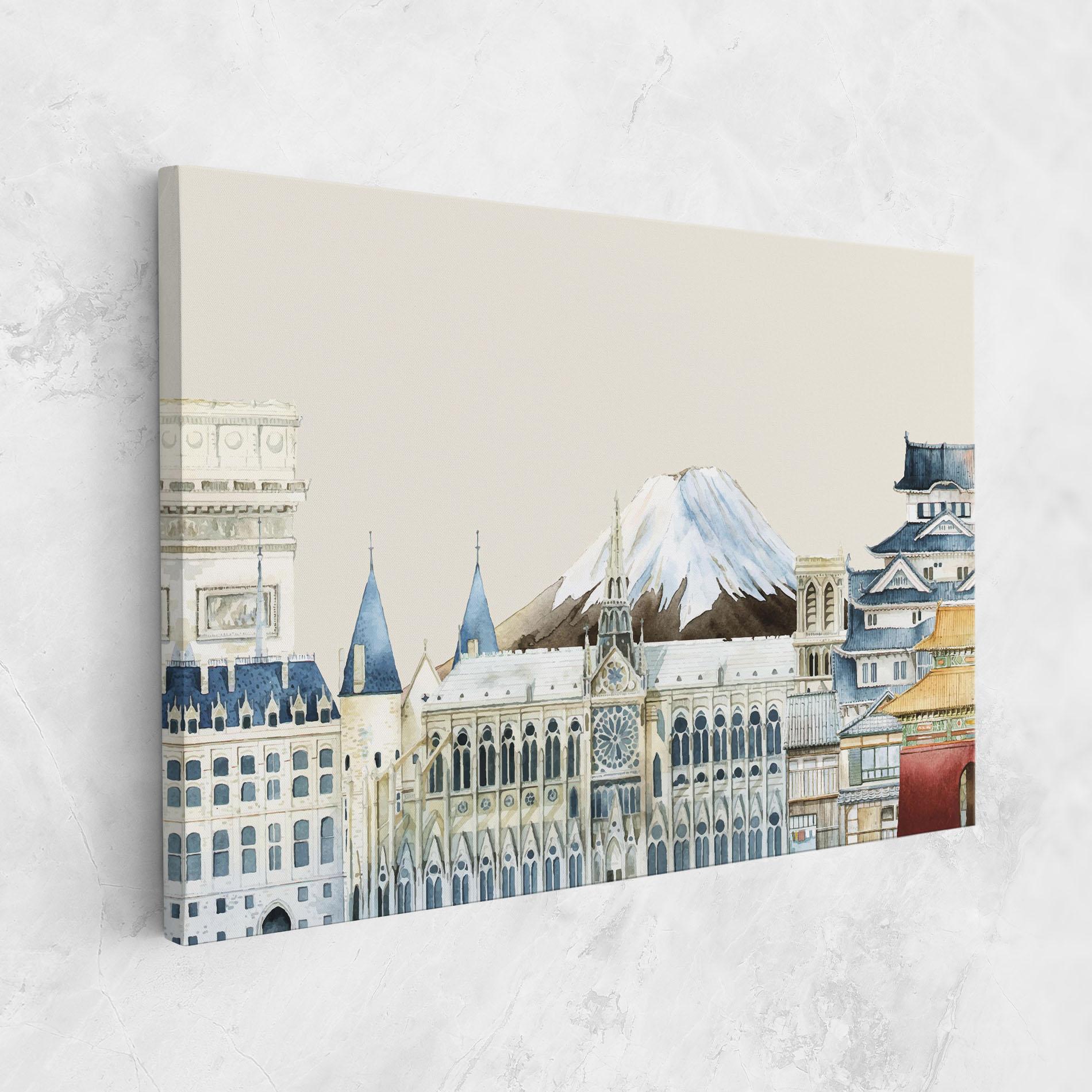 Tablou Canvas City Mix mockup 1