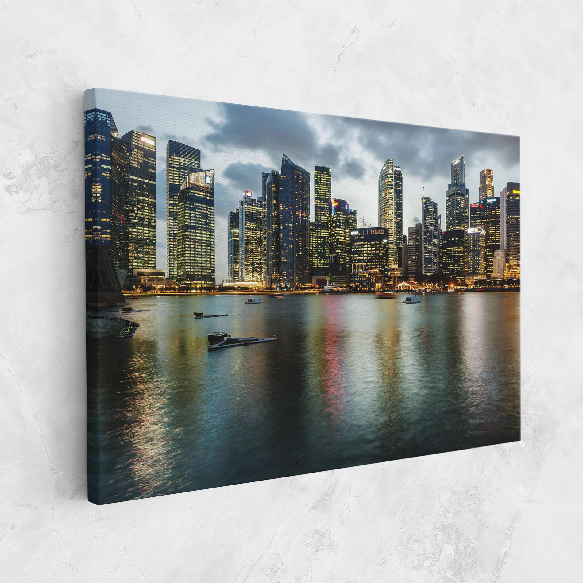 Tablou Canvas Singapore Skyline mockup 1