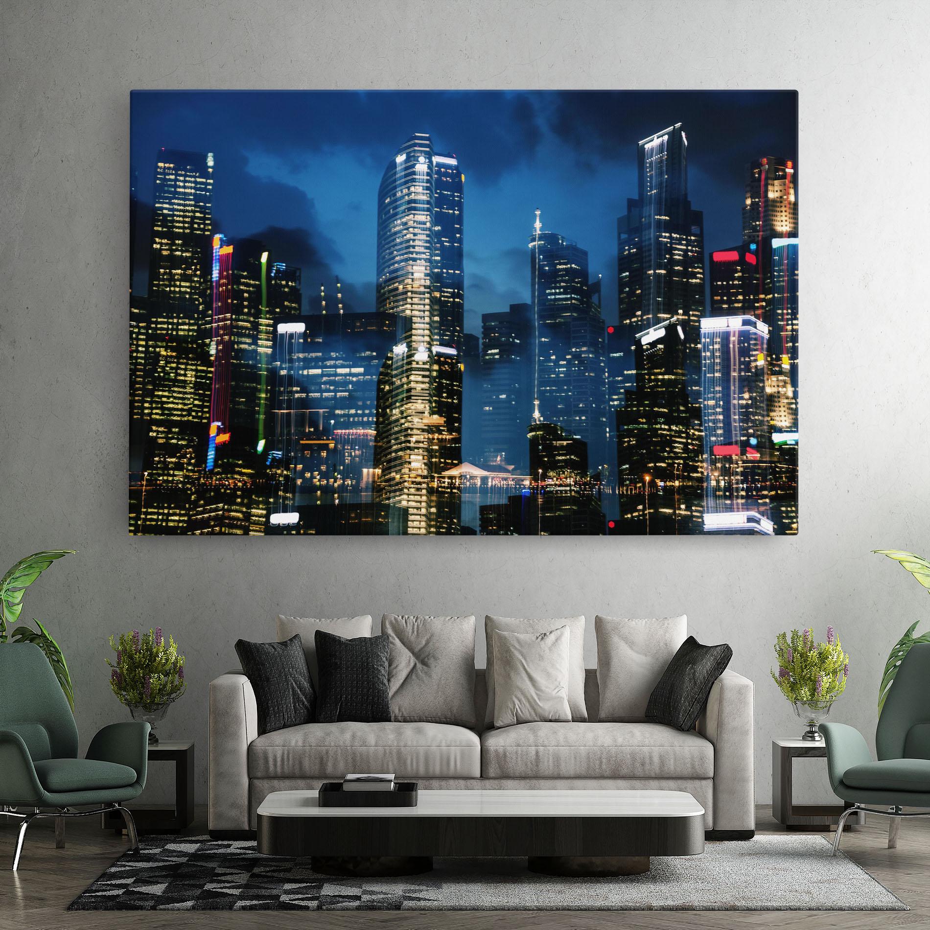 Tablou Canvas Singapore Night mockup 7