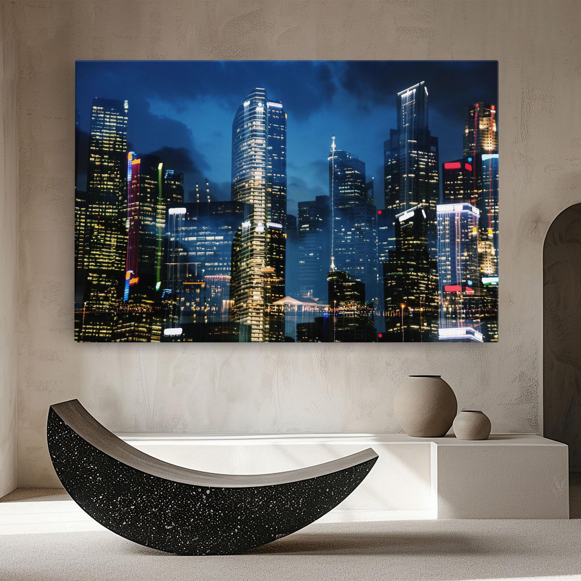 Tablou Canvas Singapore Night mockup 8
