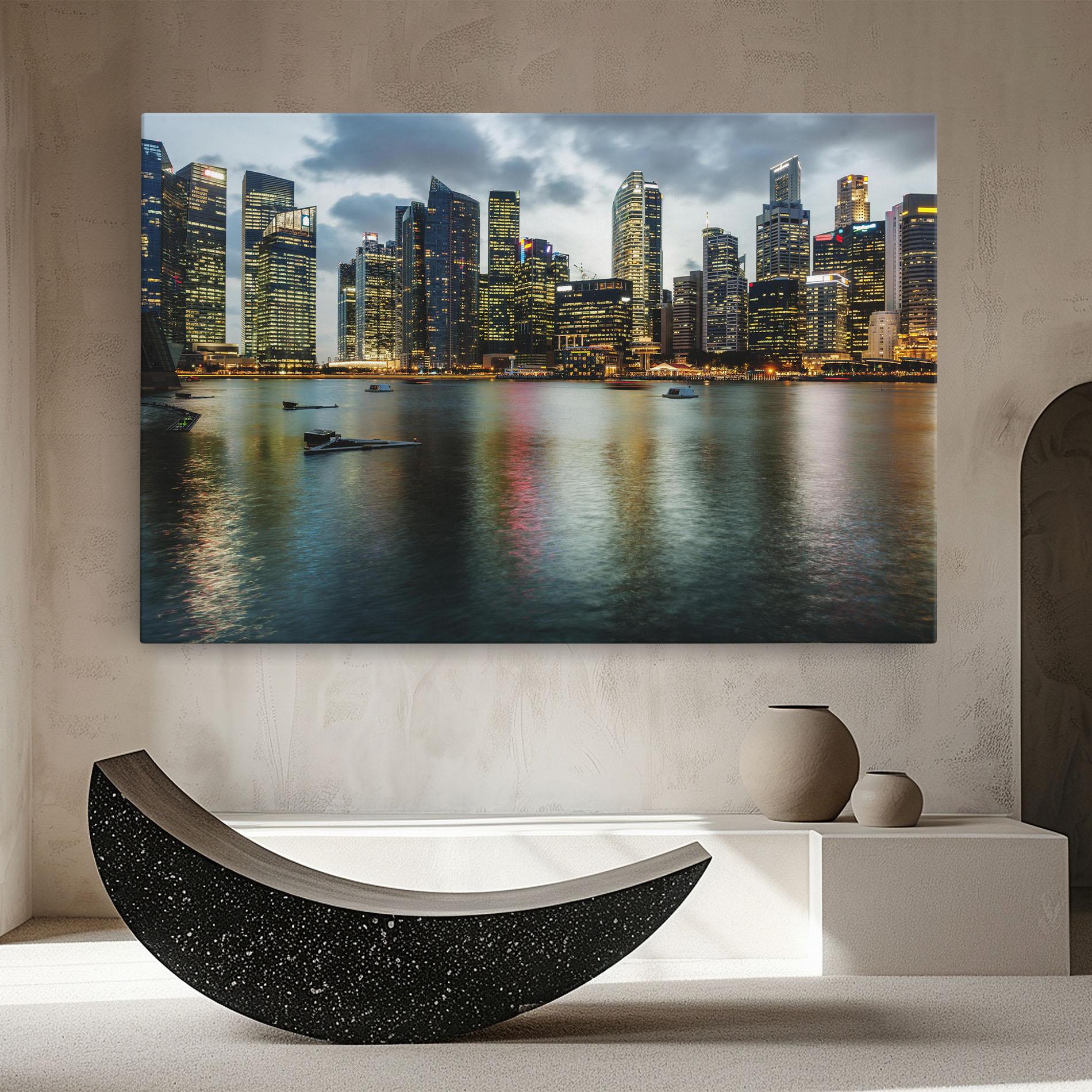 Tablou Canvas Singapore Skyline mockup 8