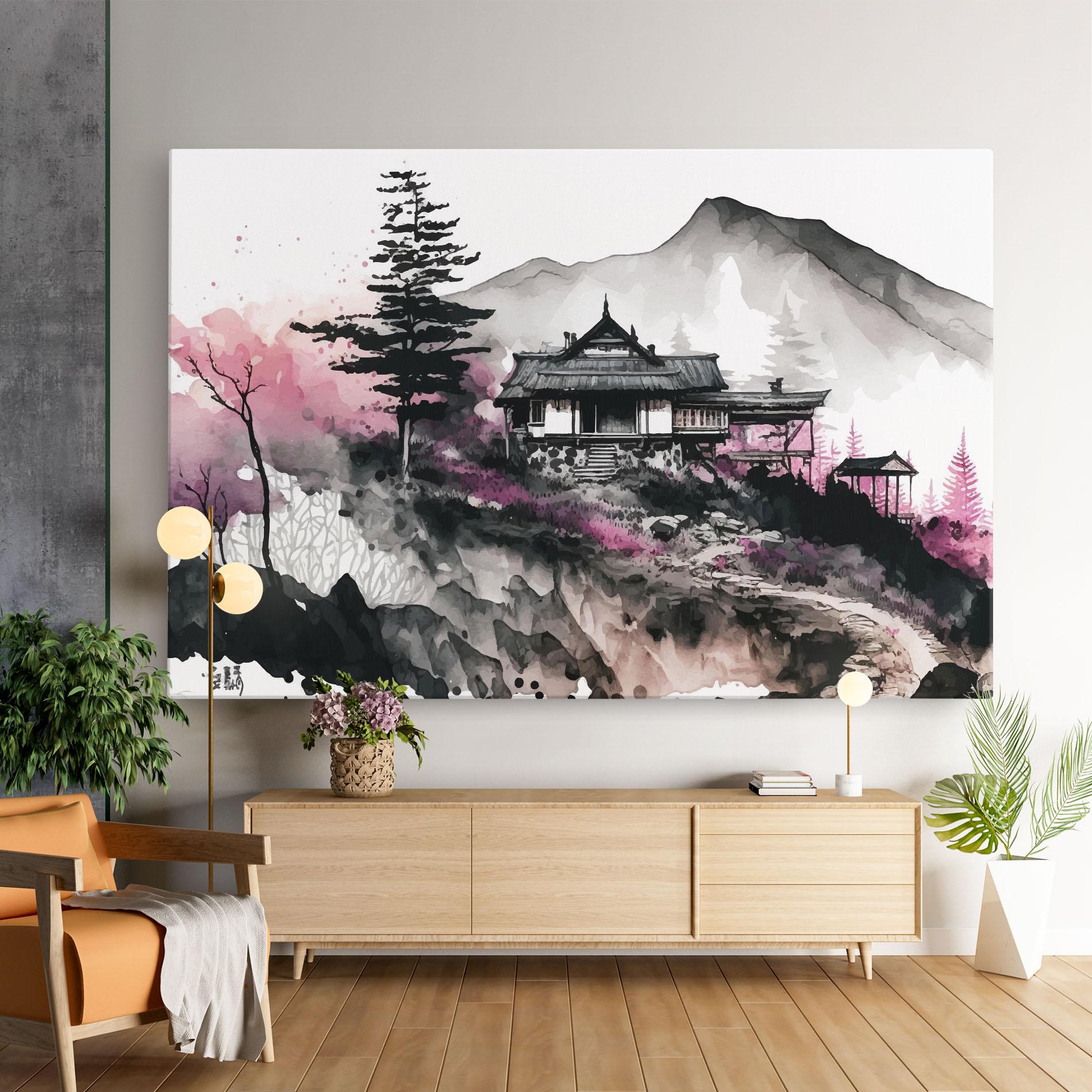 Tablou Canvas Japanese Temple Art mockup 9