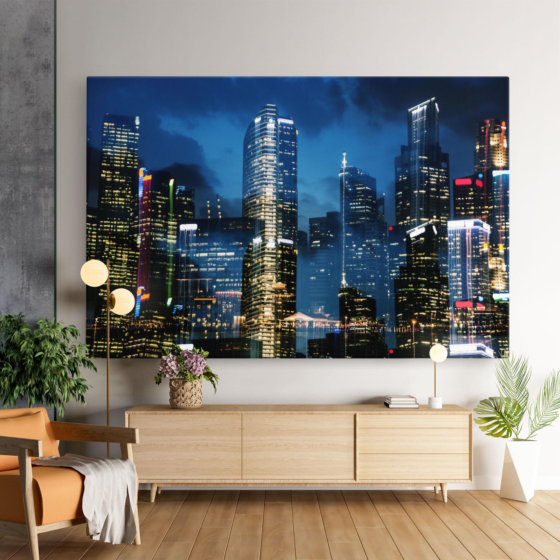 Tablou Canvas Singapore Night mockup 9