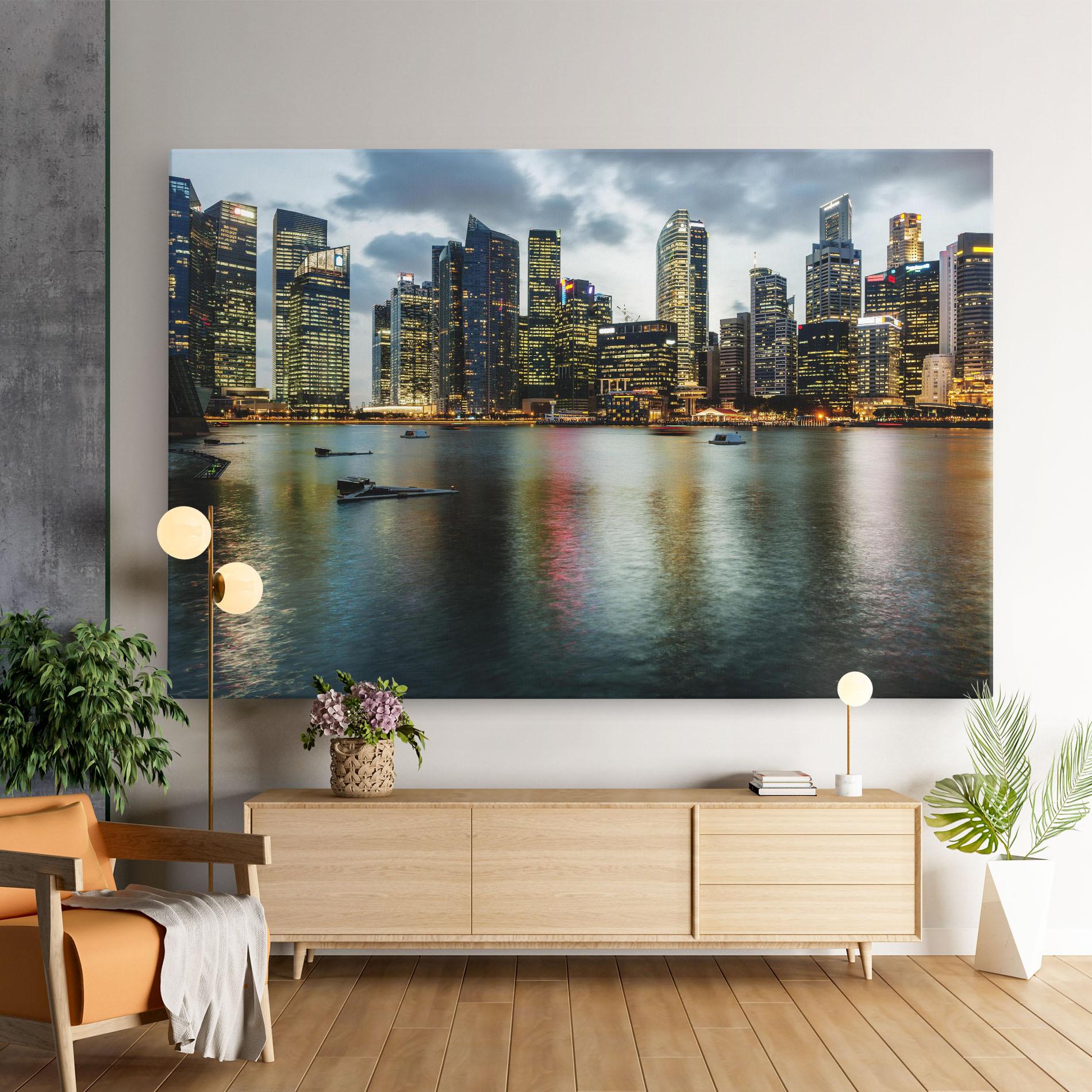 Tablou Canvas Singapore Skyline mockup 9