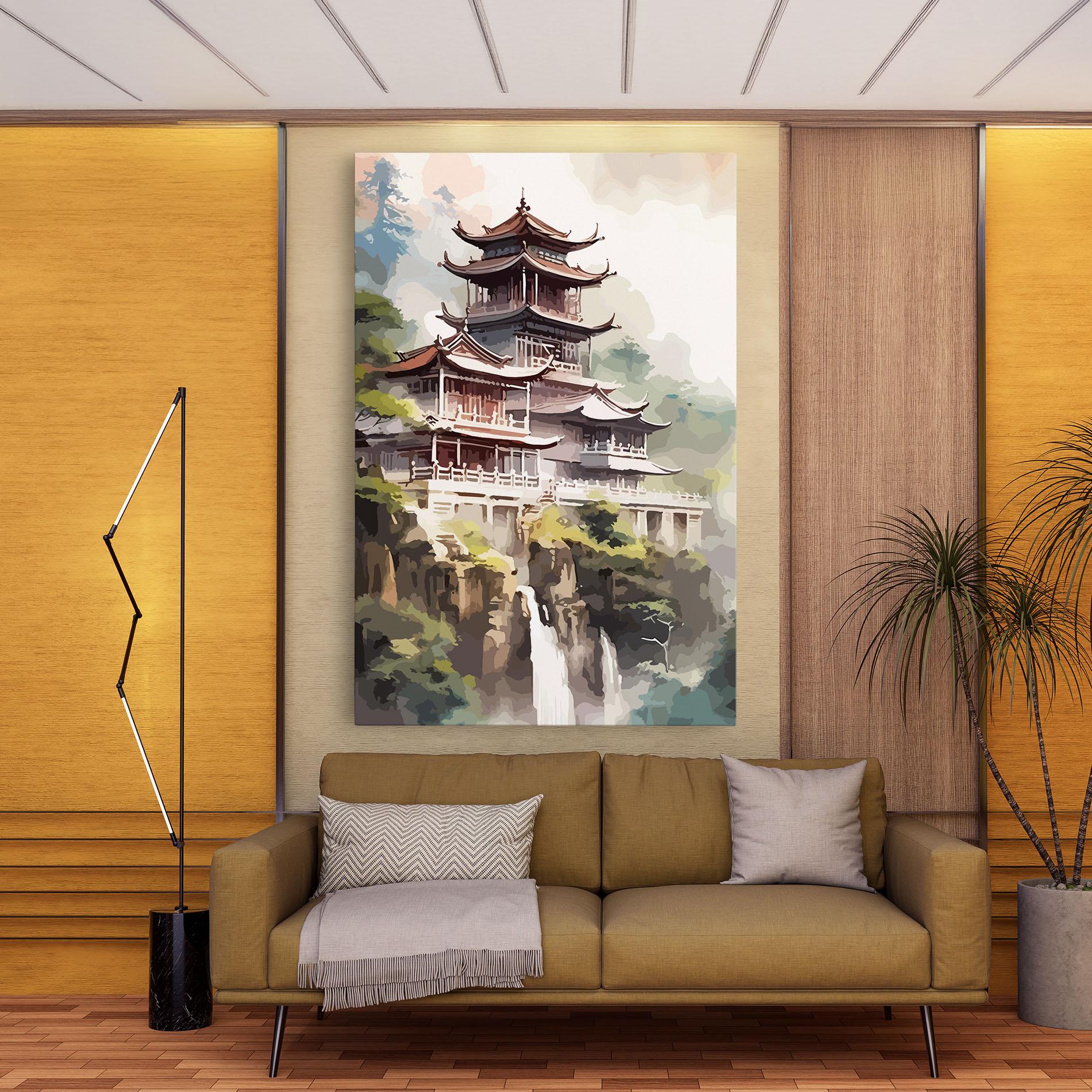 Tablou Canvas Temple Painting mockup 9