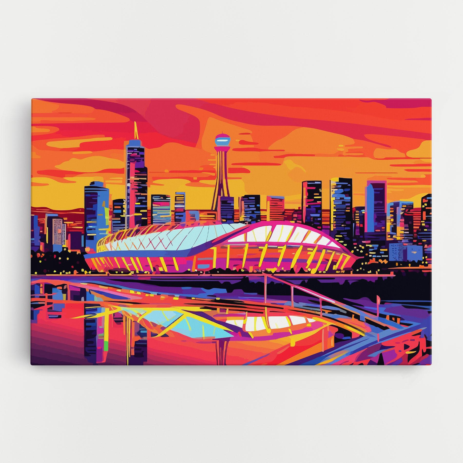 Tablou Canvas Australian Orange Sunset mockup 0