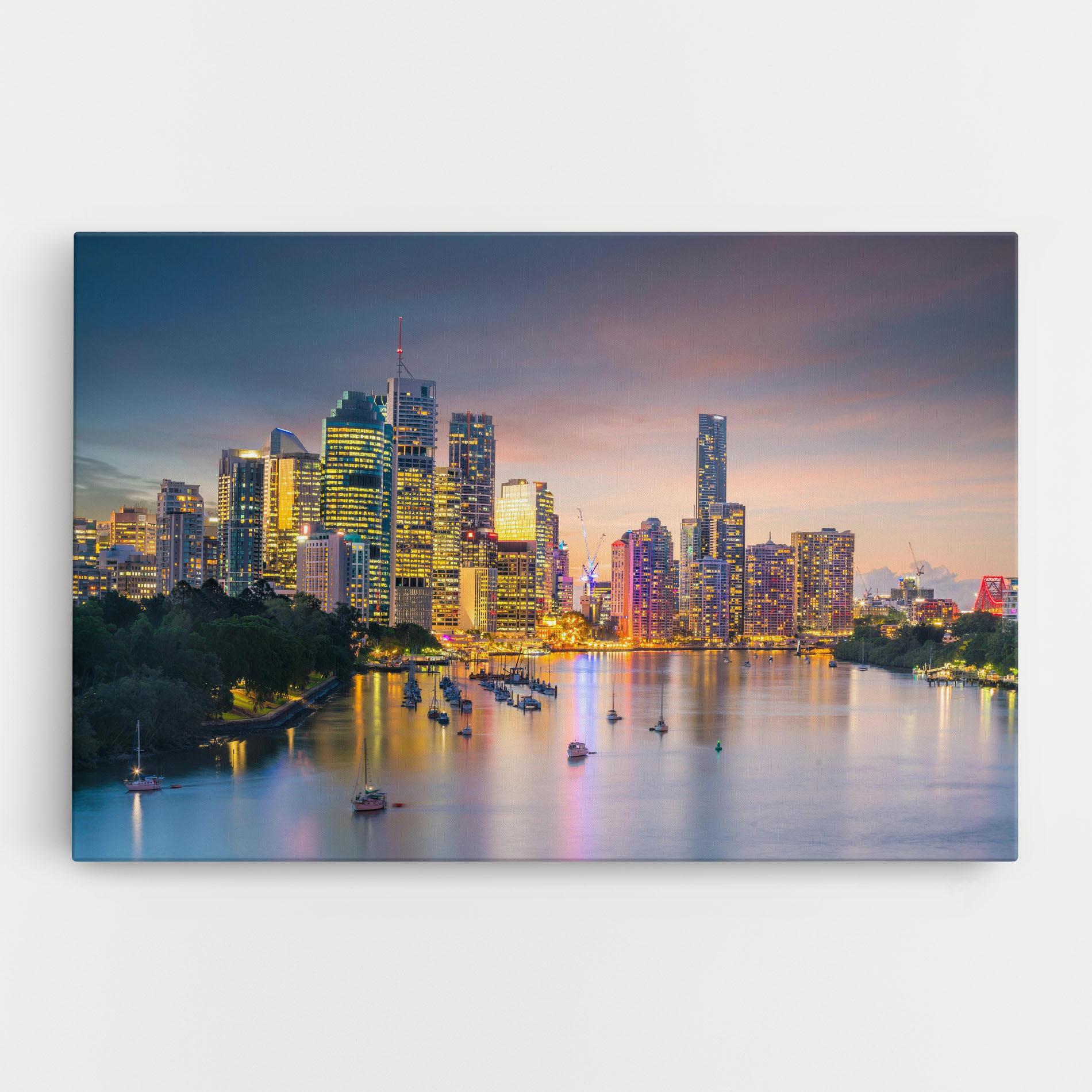 Tablou Canvas Brisbane City Skyline mockup 0