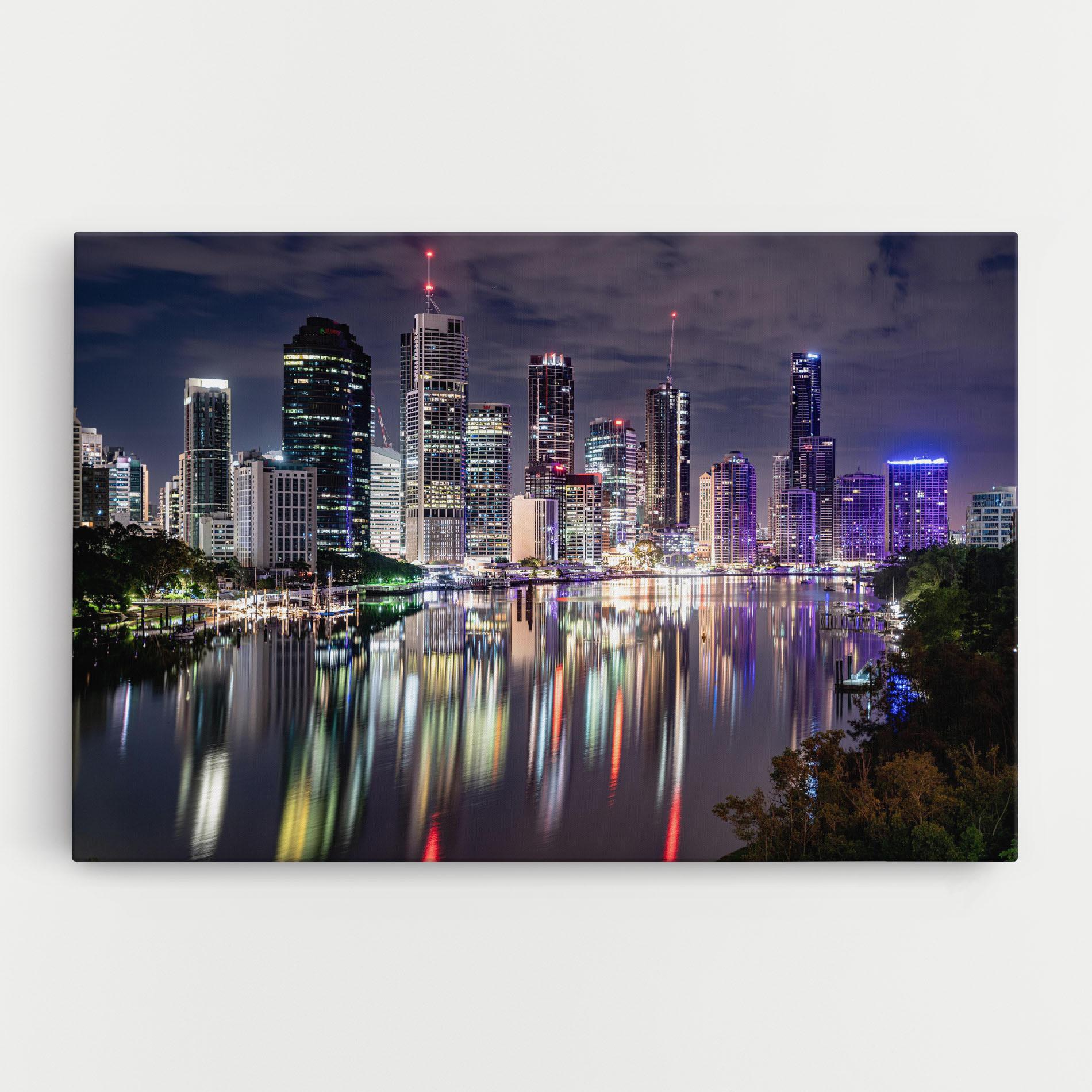 Tablou Canvas Brisbane Night mockup 0