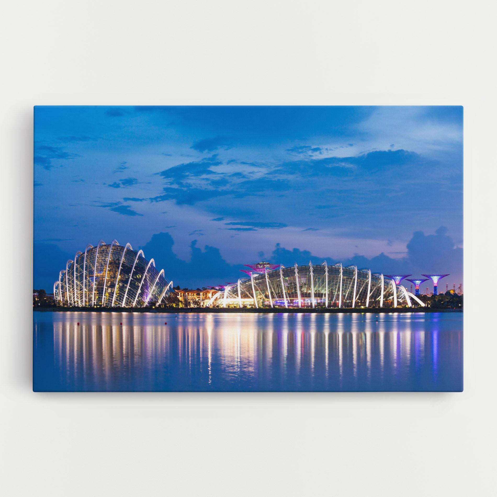 Tablou Canvas Singapore Blue Sunset mockup 0