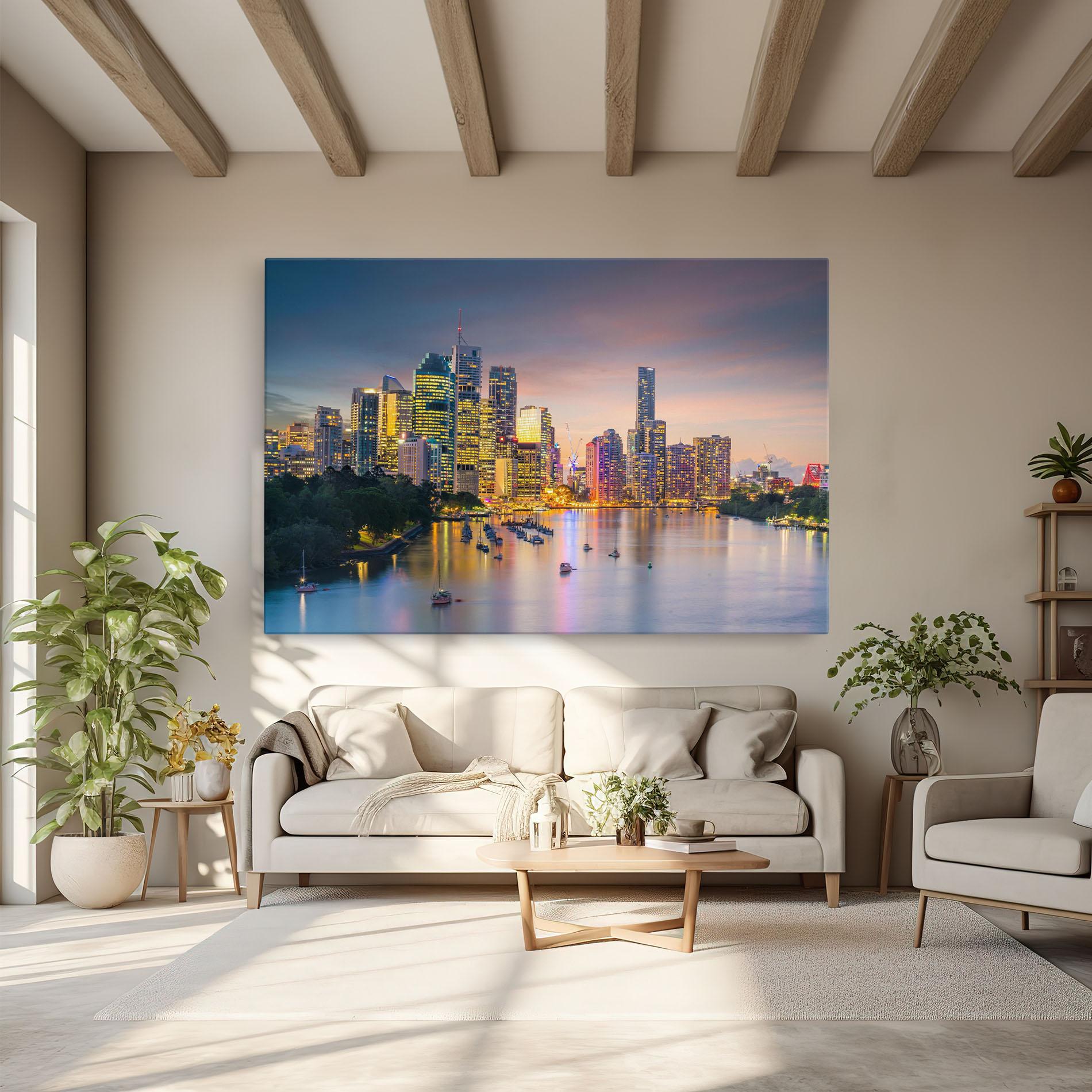 Tablou Canvas Brisbane City Skyline mockup 6