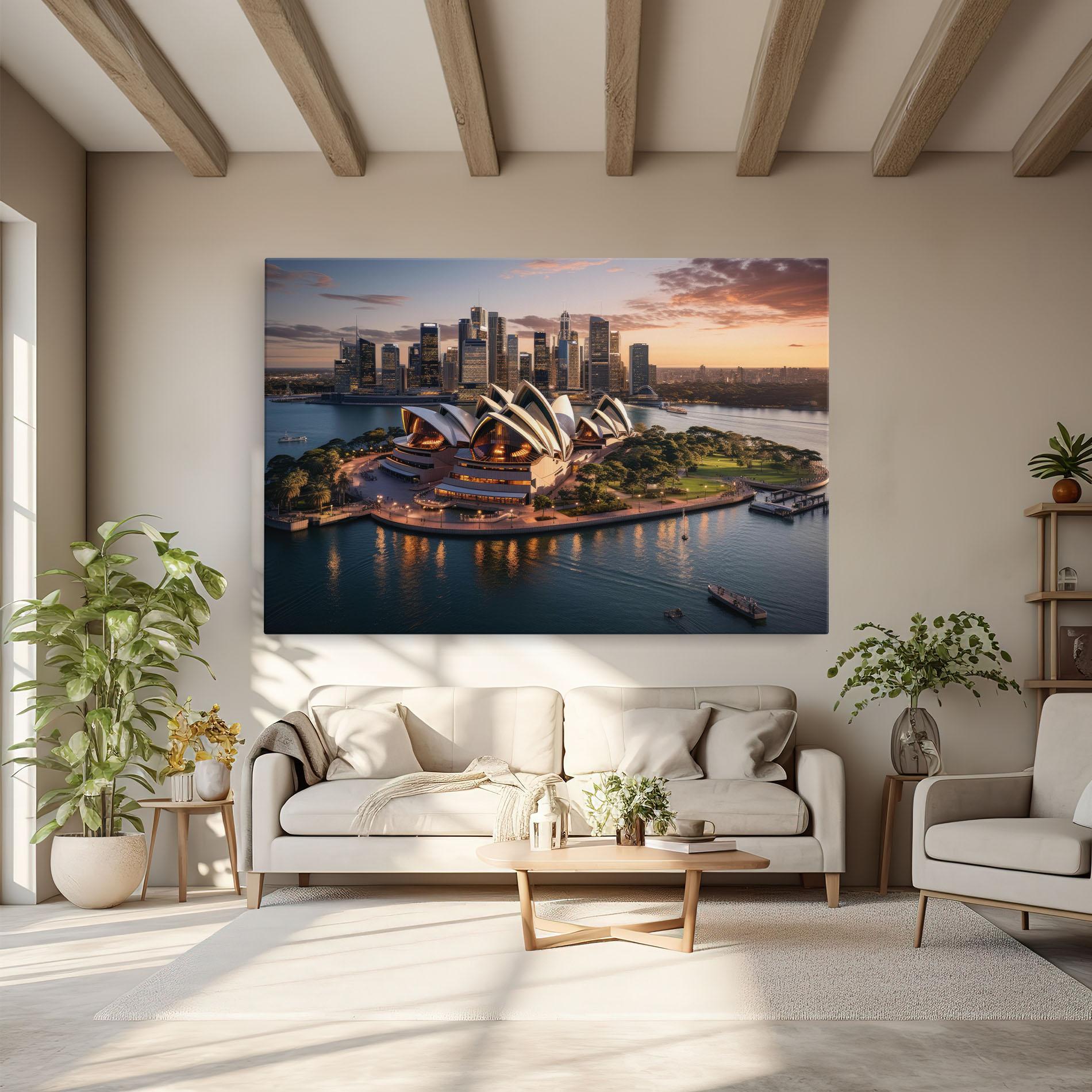 Tablou Canvas Sydney Australia Sunset mockup 6