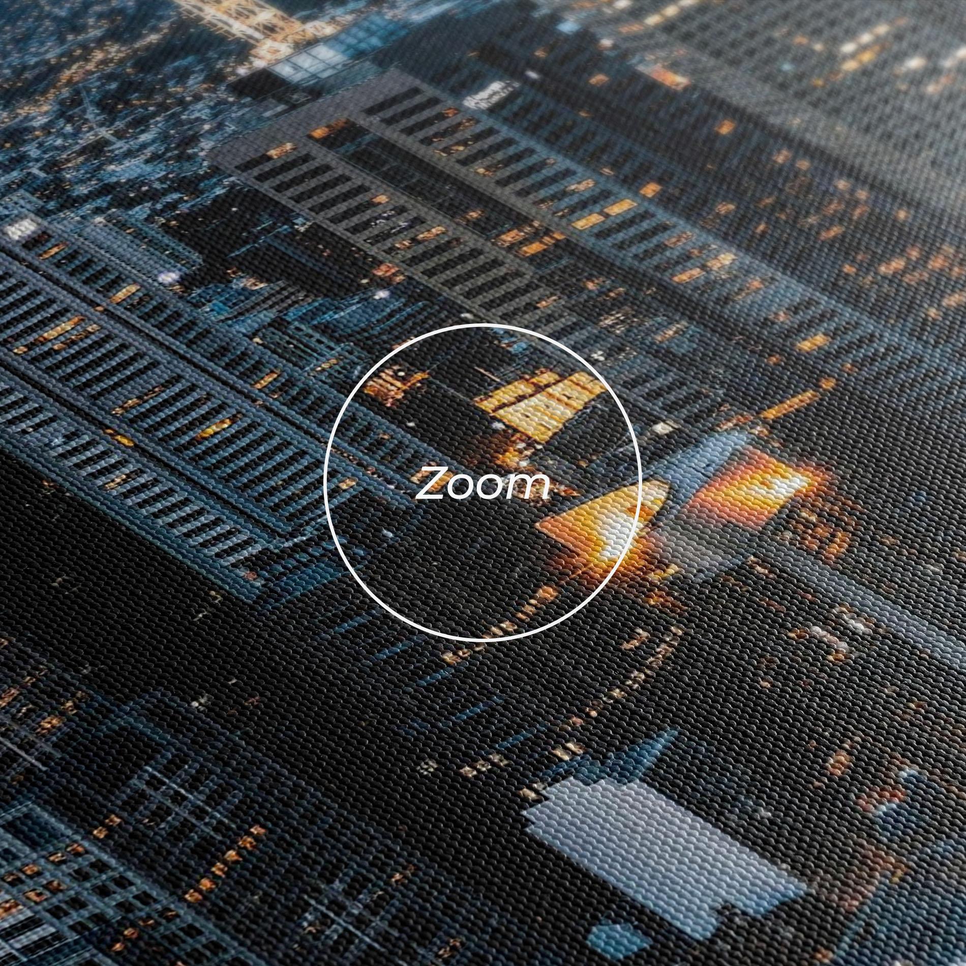 Tablou Canvas Yellow Lights Skyline mockup 3