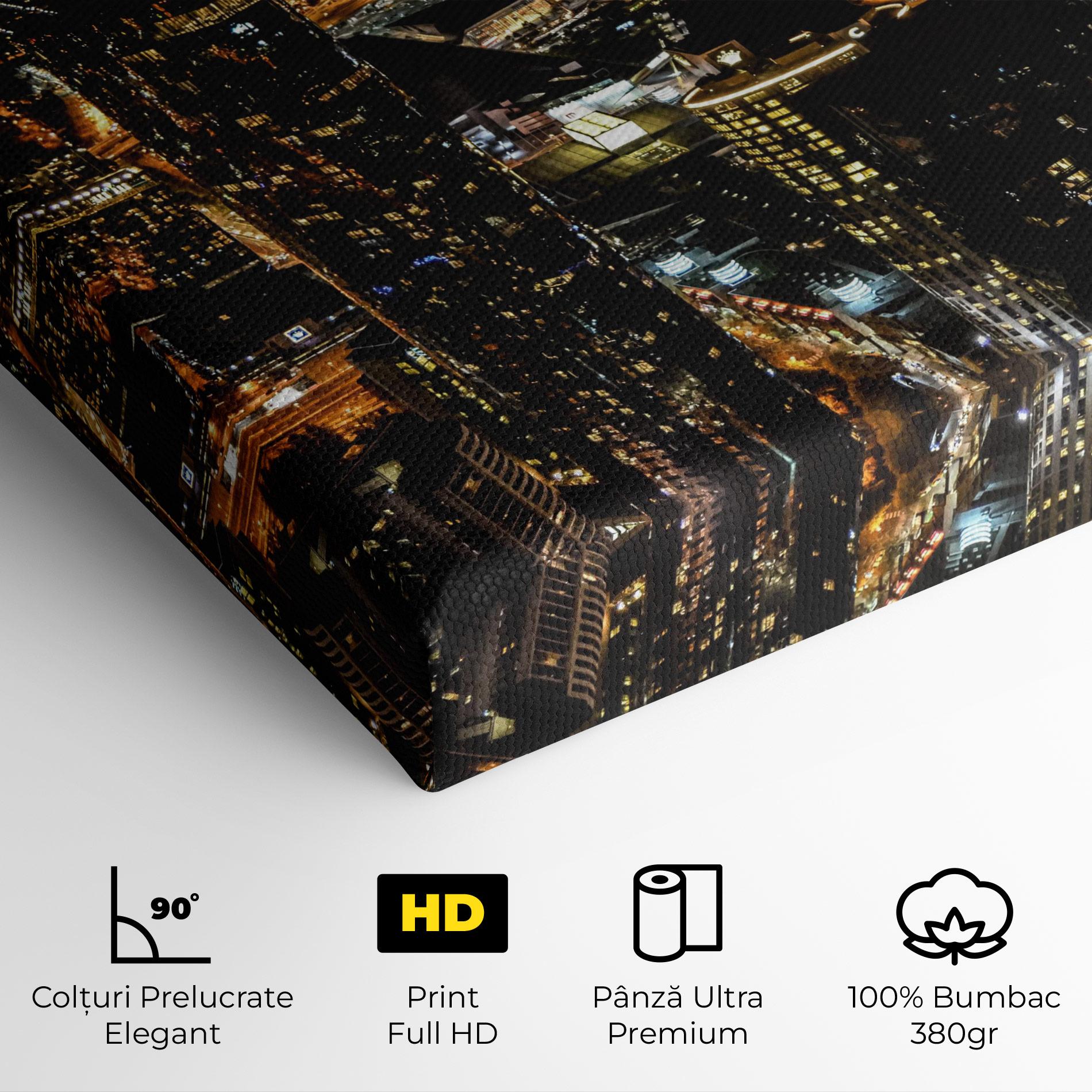 Tablou Canvas Black City Light mockup 4