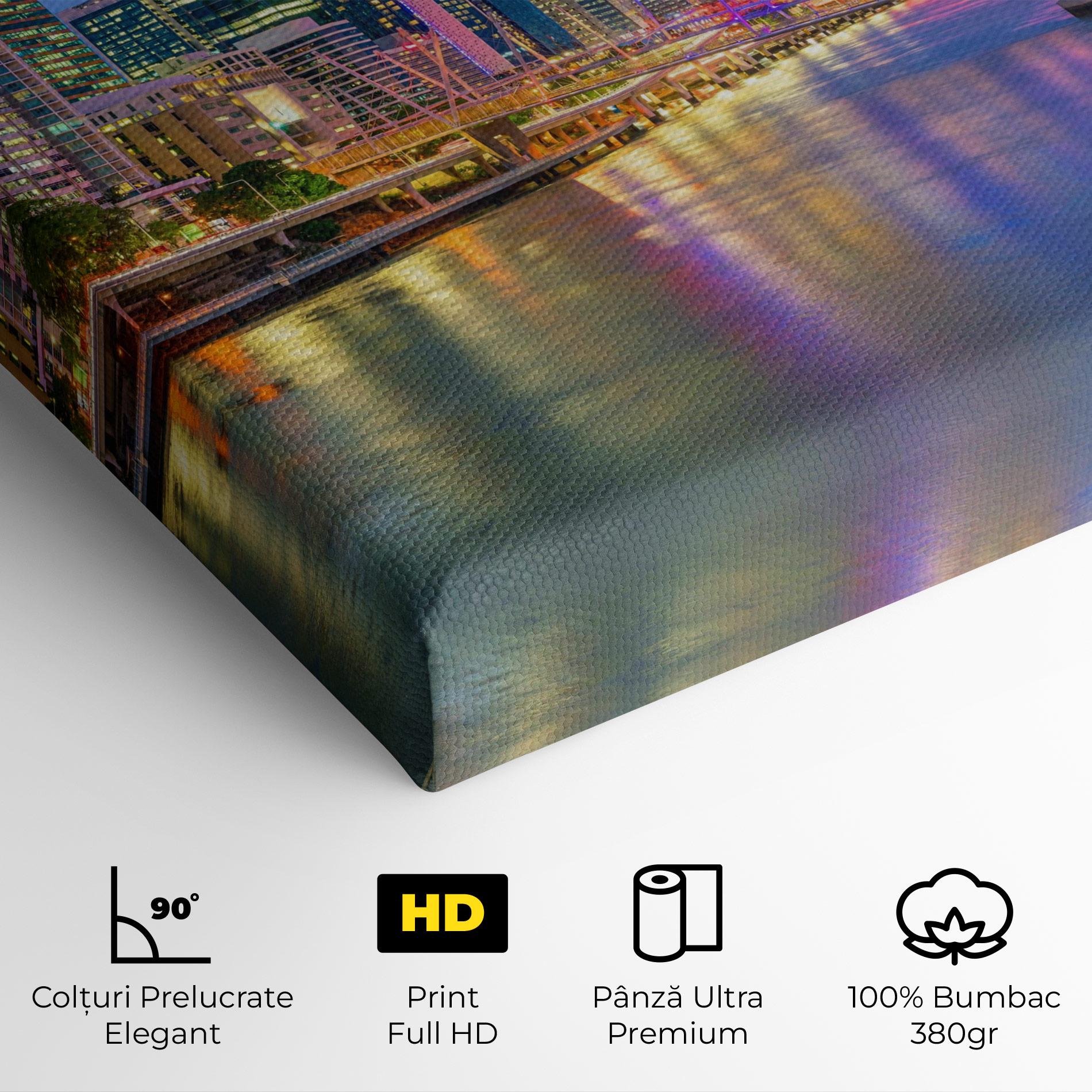 Tablou Canvas Brisbane Skyline View mockup 4