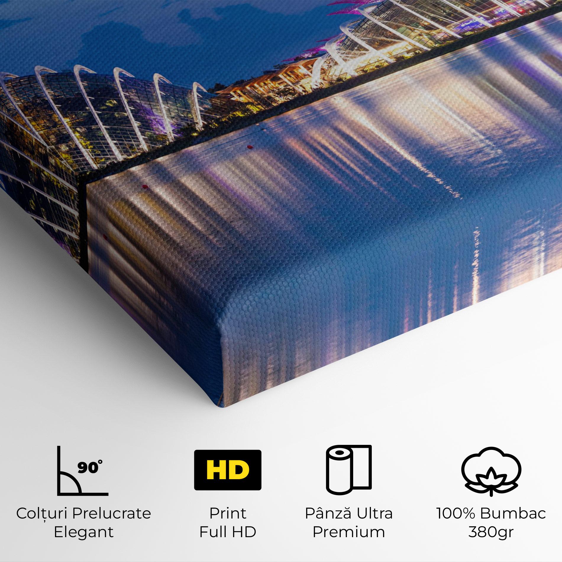 Tablou Canvas Singapore Blue Sunset mockup 4