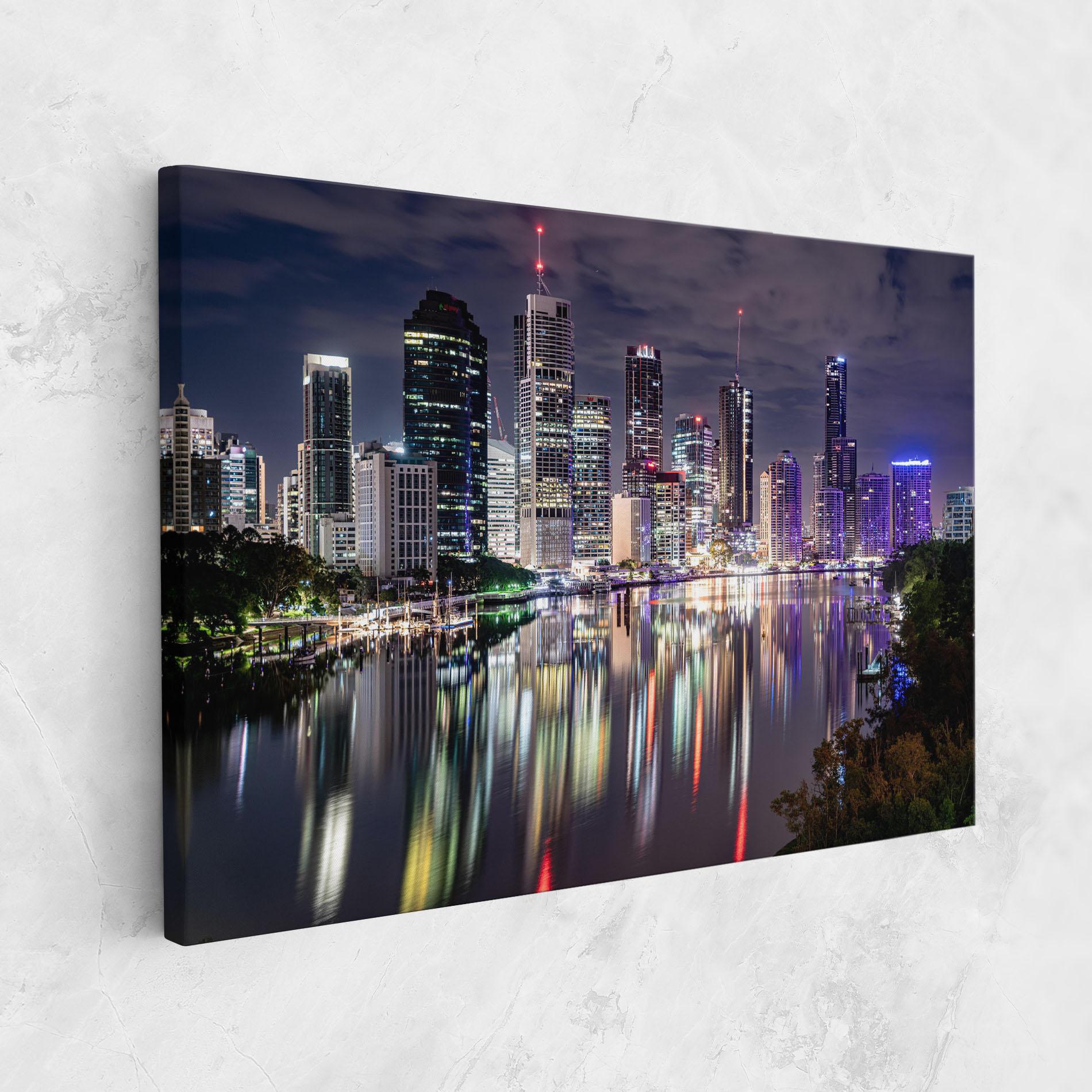 Tablou Canvas Brisbane Night mockup 1