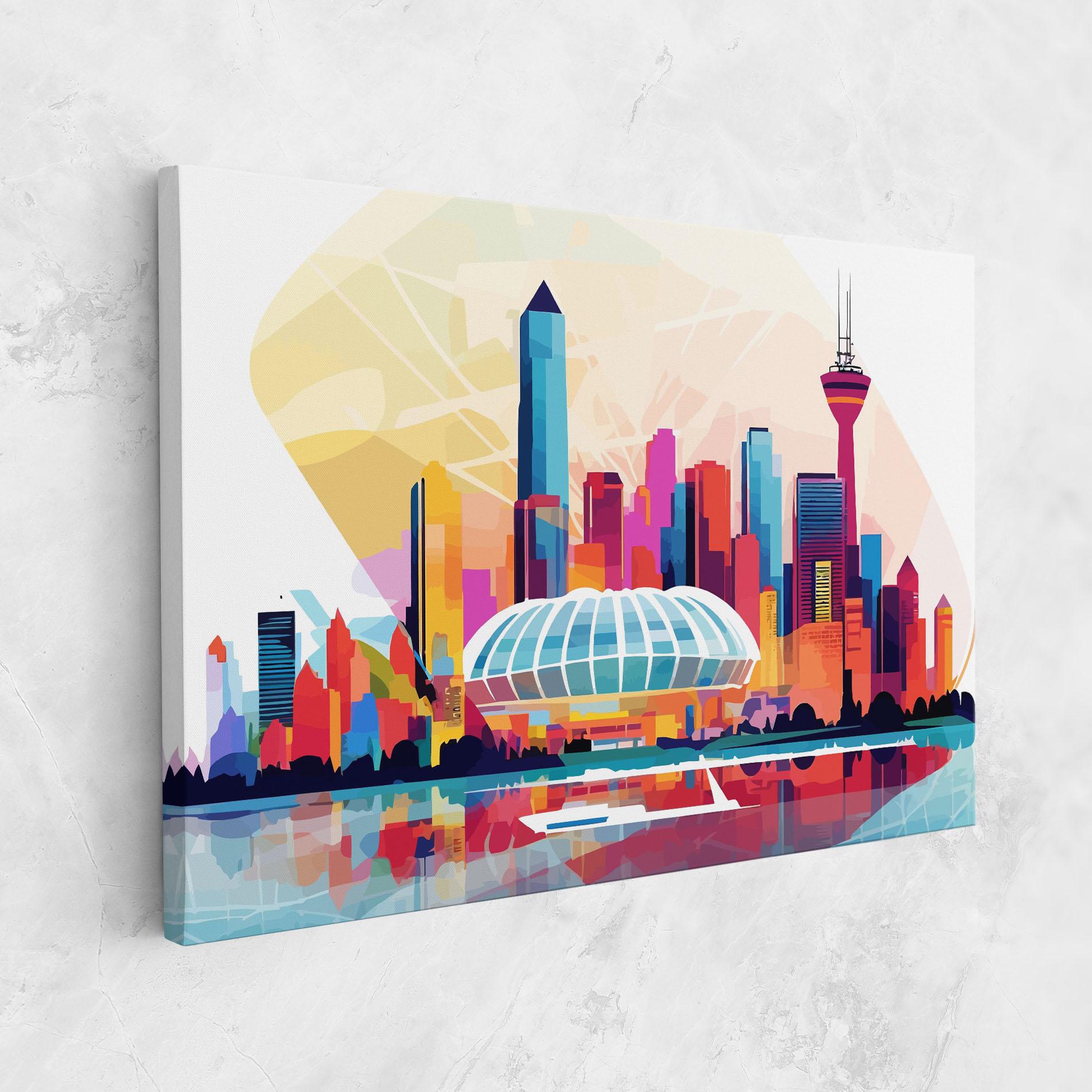 Tablou Canvas Olympic Stadium Color mockup 1