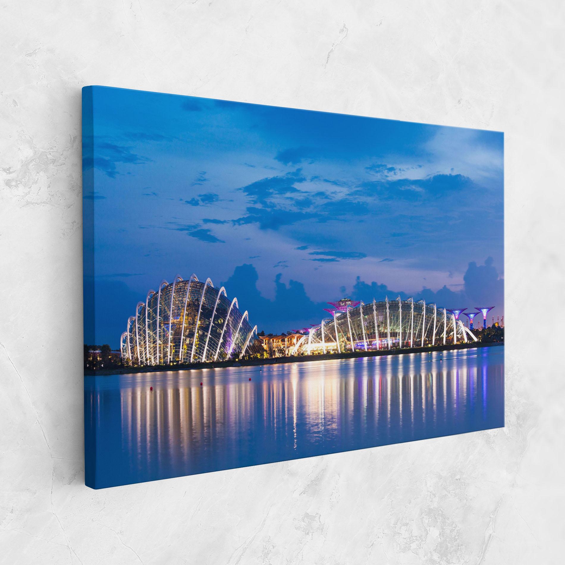 Tablou Canvas Singapore Blue Sunset mockup 1