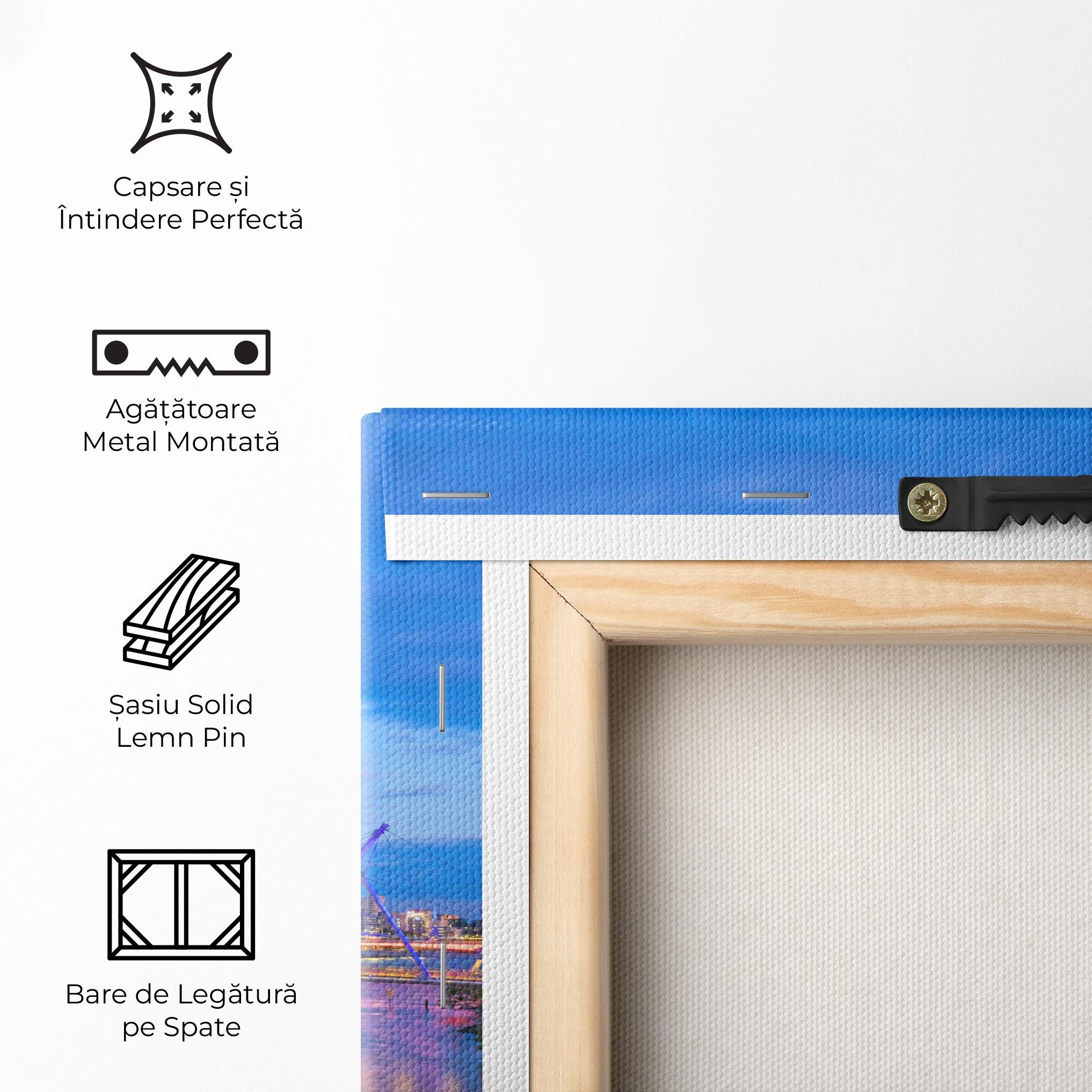 Tablou Canvas Brisbane Skyline View mockup 5