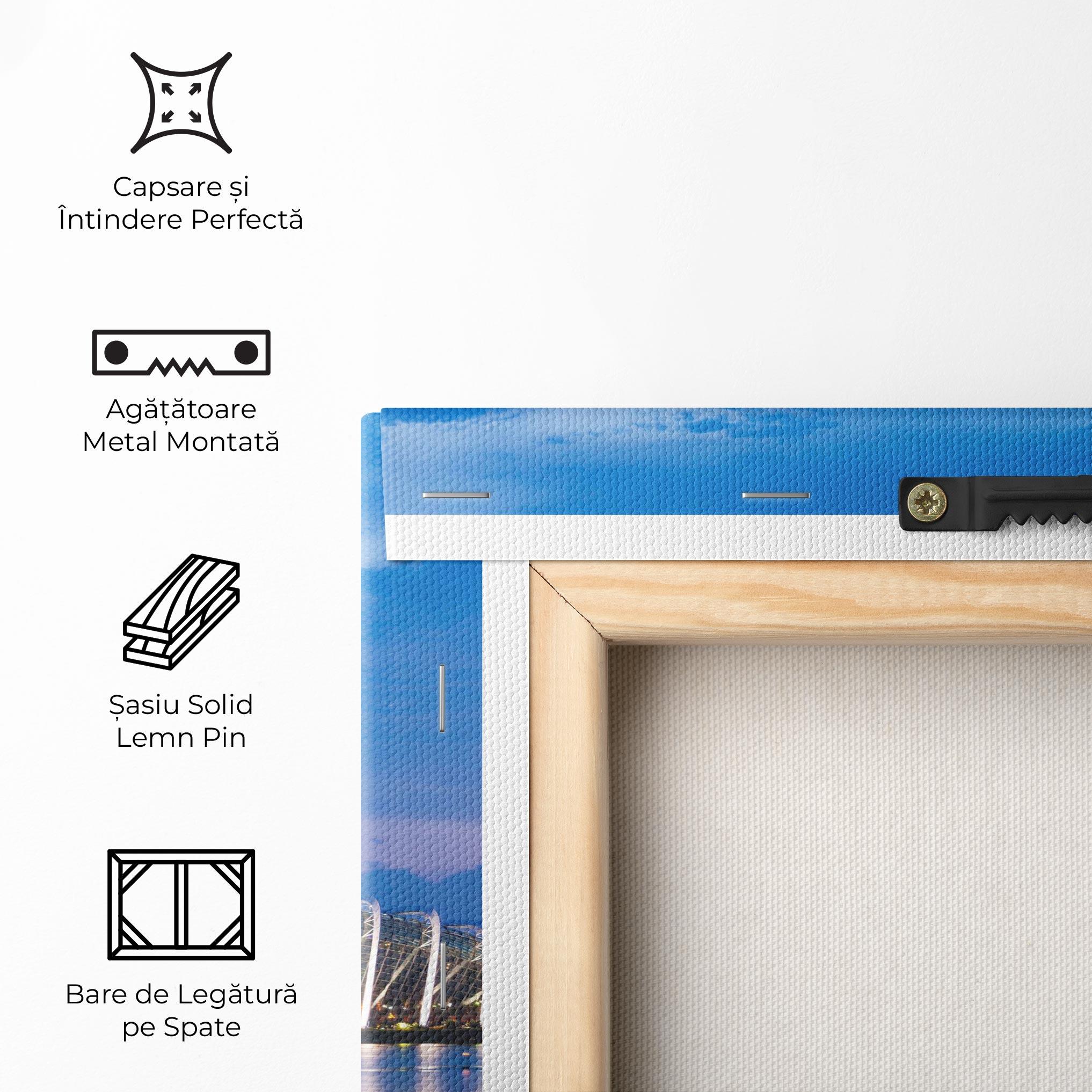 Tablou Canvas Singapore Blue Sunset mockup 5