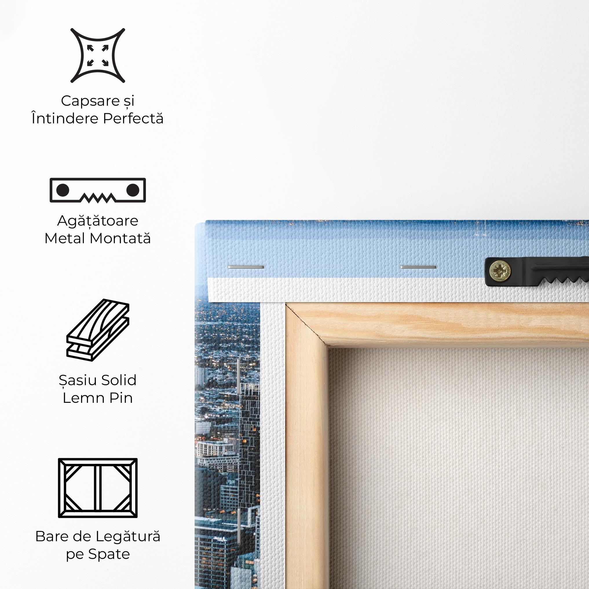 Tablou Canvas Yellow Lights Skyline mockup 5