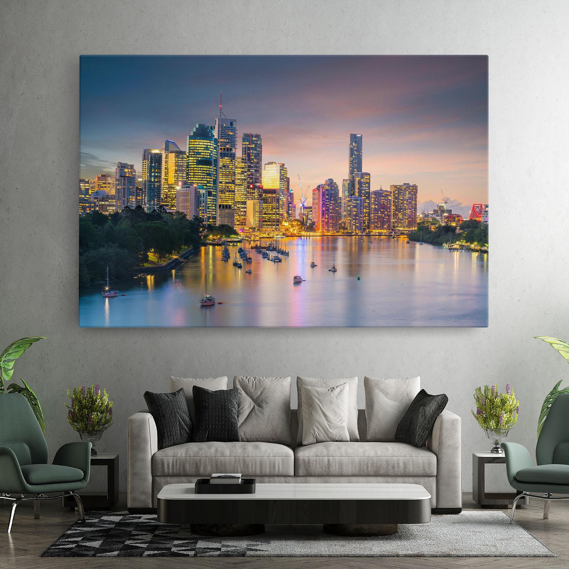 Tablou Canvas Brisbane City Skyline mockup 7