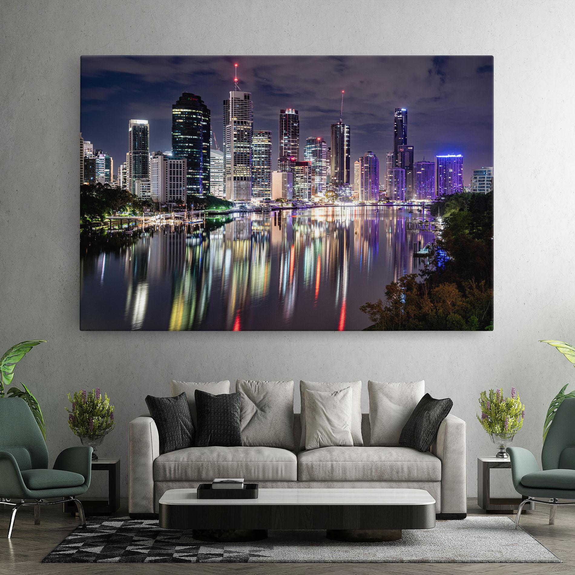 Tablou Canvas Brisbane Night mockup 7