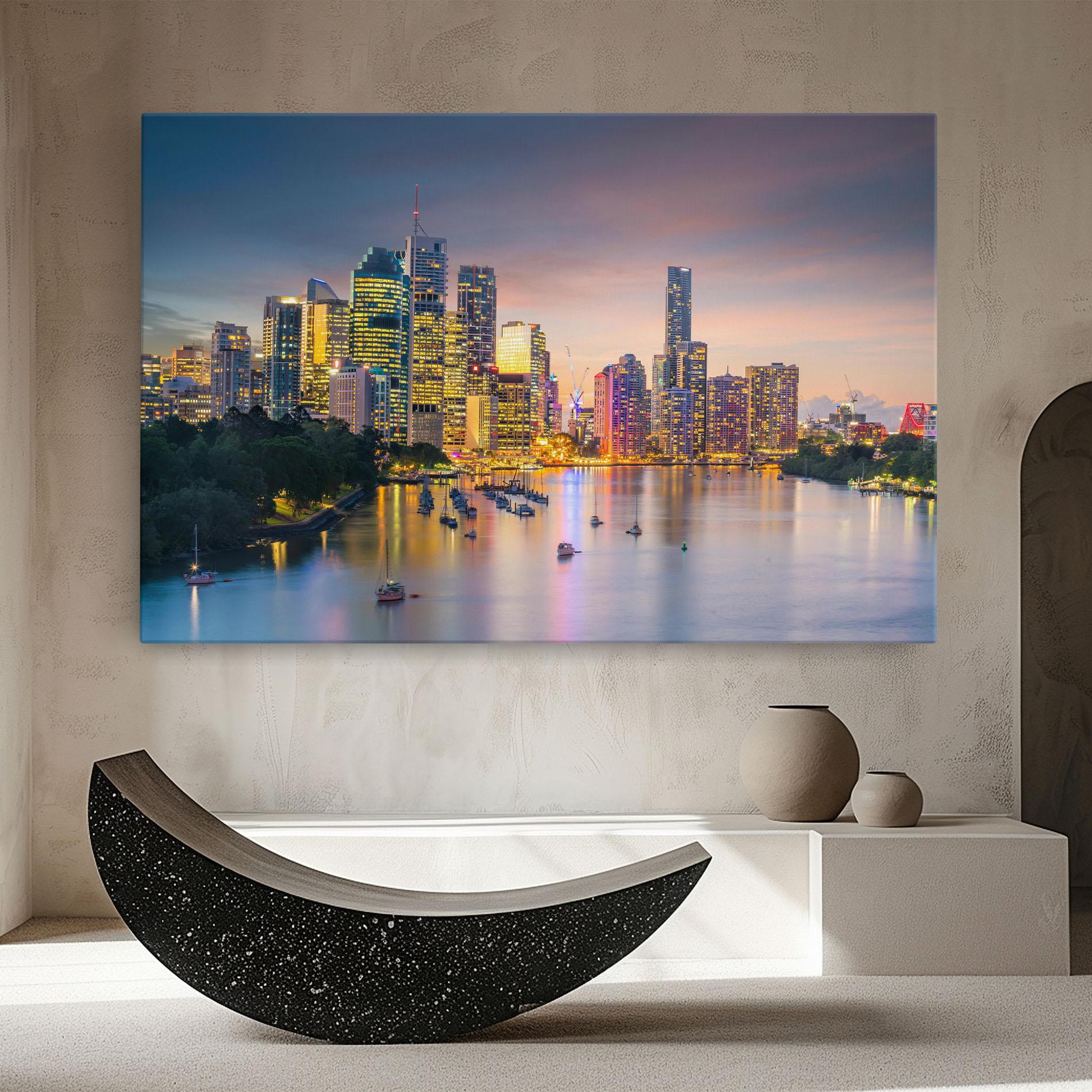 Tablou Canvas Brisbane City Skyline mockup 8