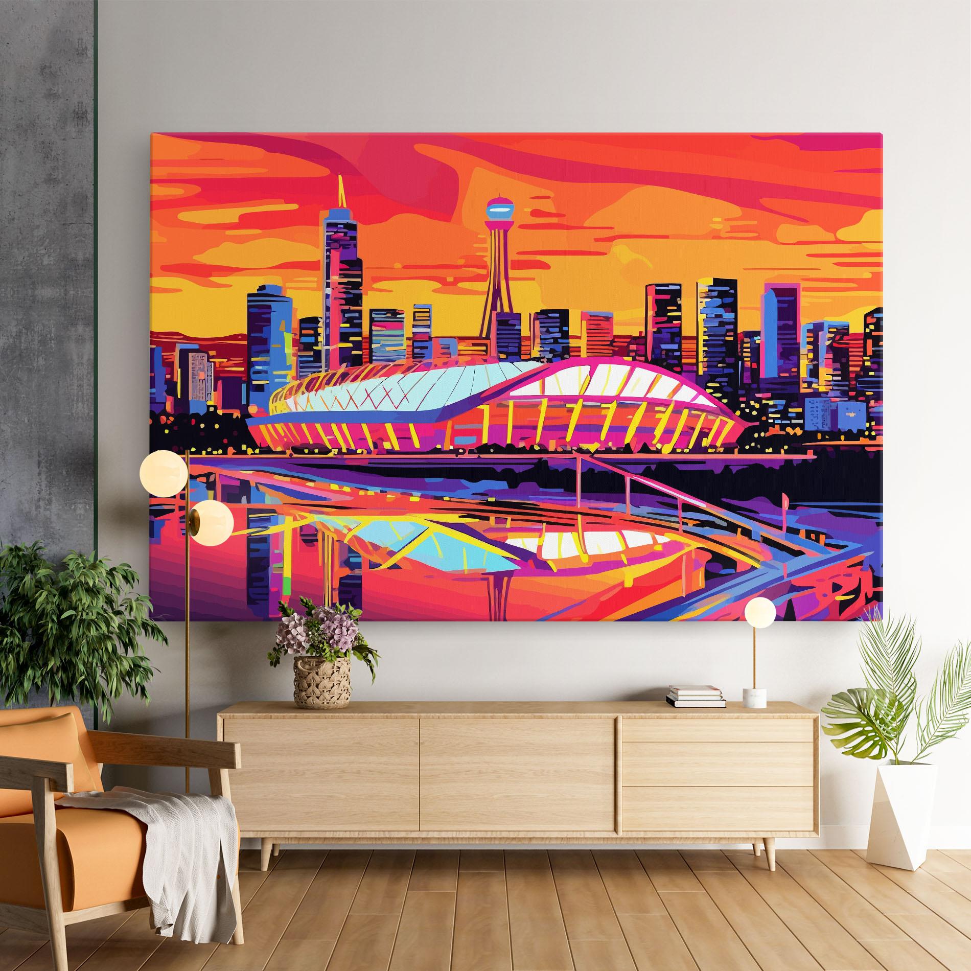 Tablou Canvas Australian Orange Sunset mockup 9