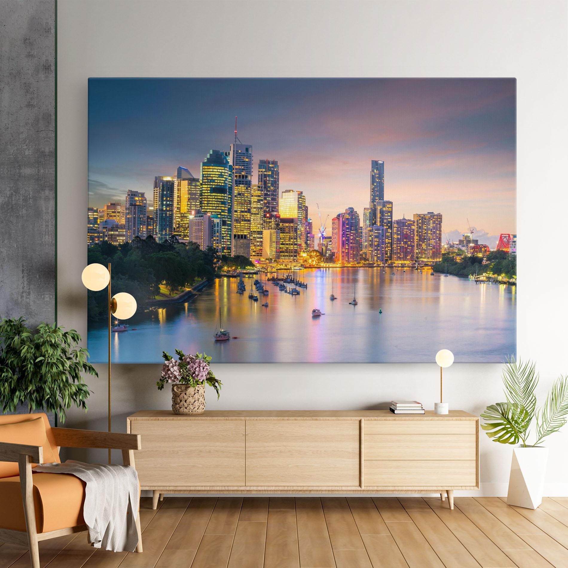 Tablou Canvas Brisbane City Skyline mockup 9