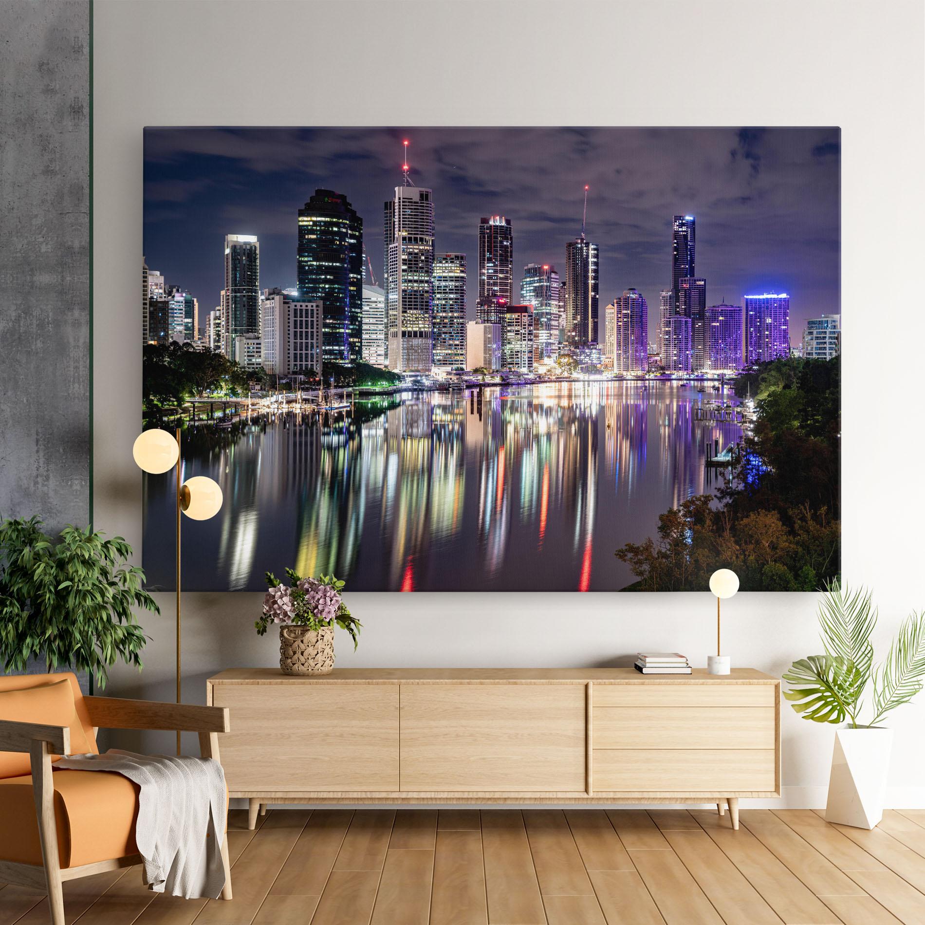 Tablou Canvas Brisbane Night mockup 9