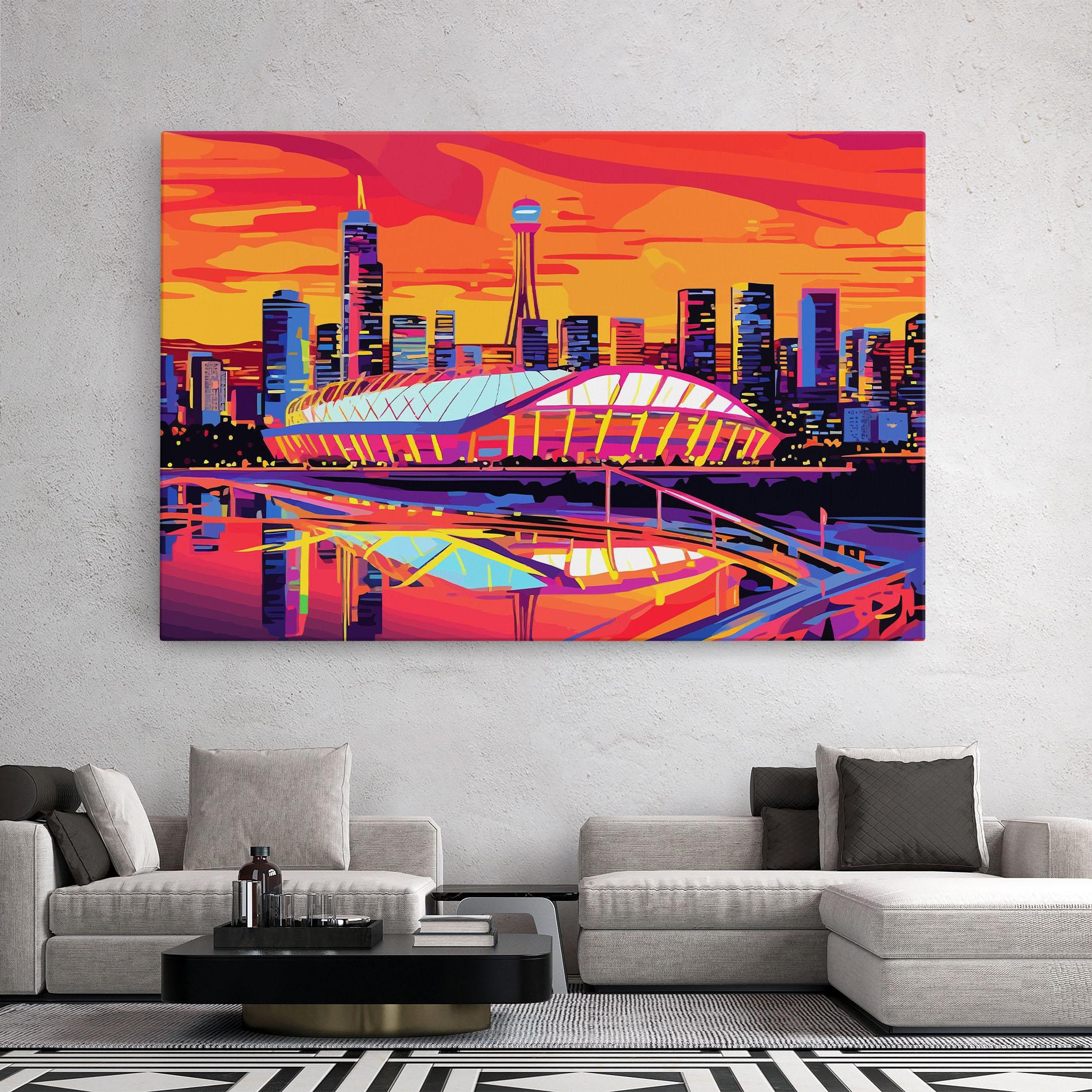 Tablou Canvas Australian Orange Sunset mockup 2