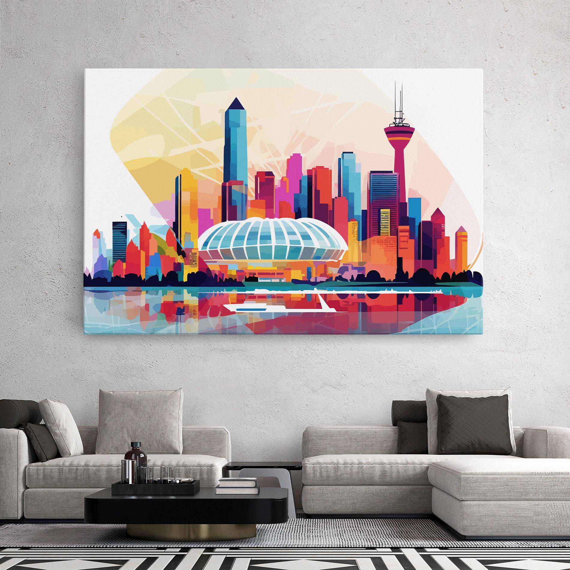 Tablou Canvas Olympic Stadium Color mockup 2