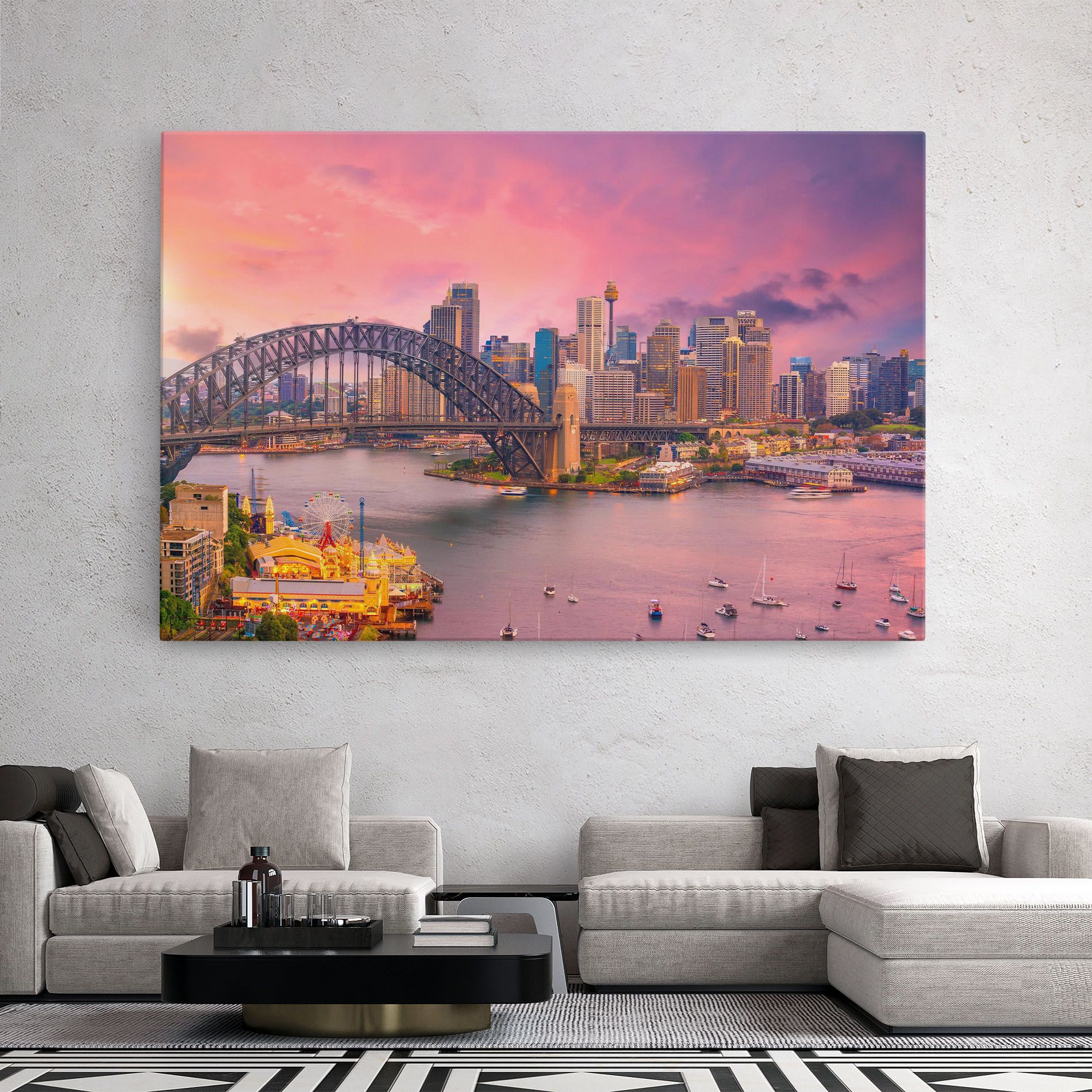 Pink Sydney Skyline mockup 2