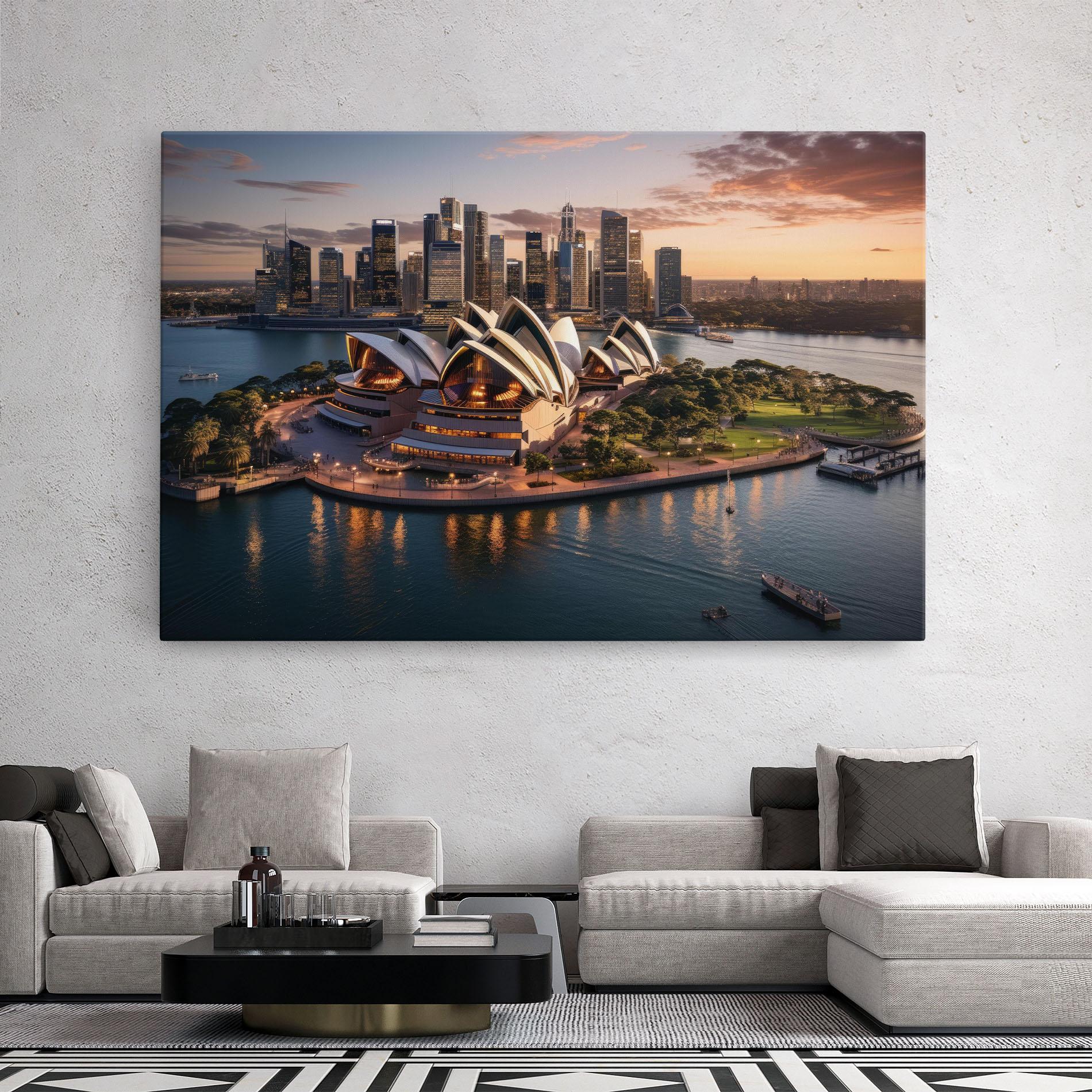 Tablou Canvas Sydney Australia Sunset mockup 2