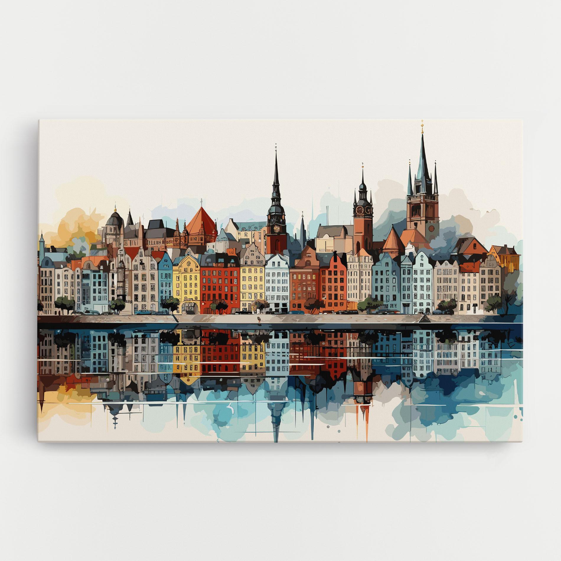 Tablou Canvas German Buildings mockup 0