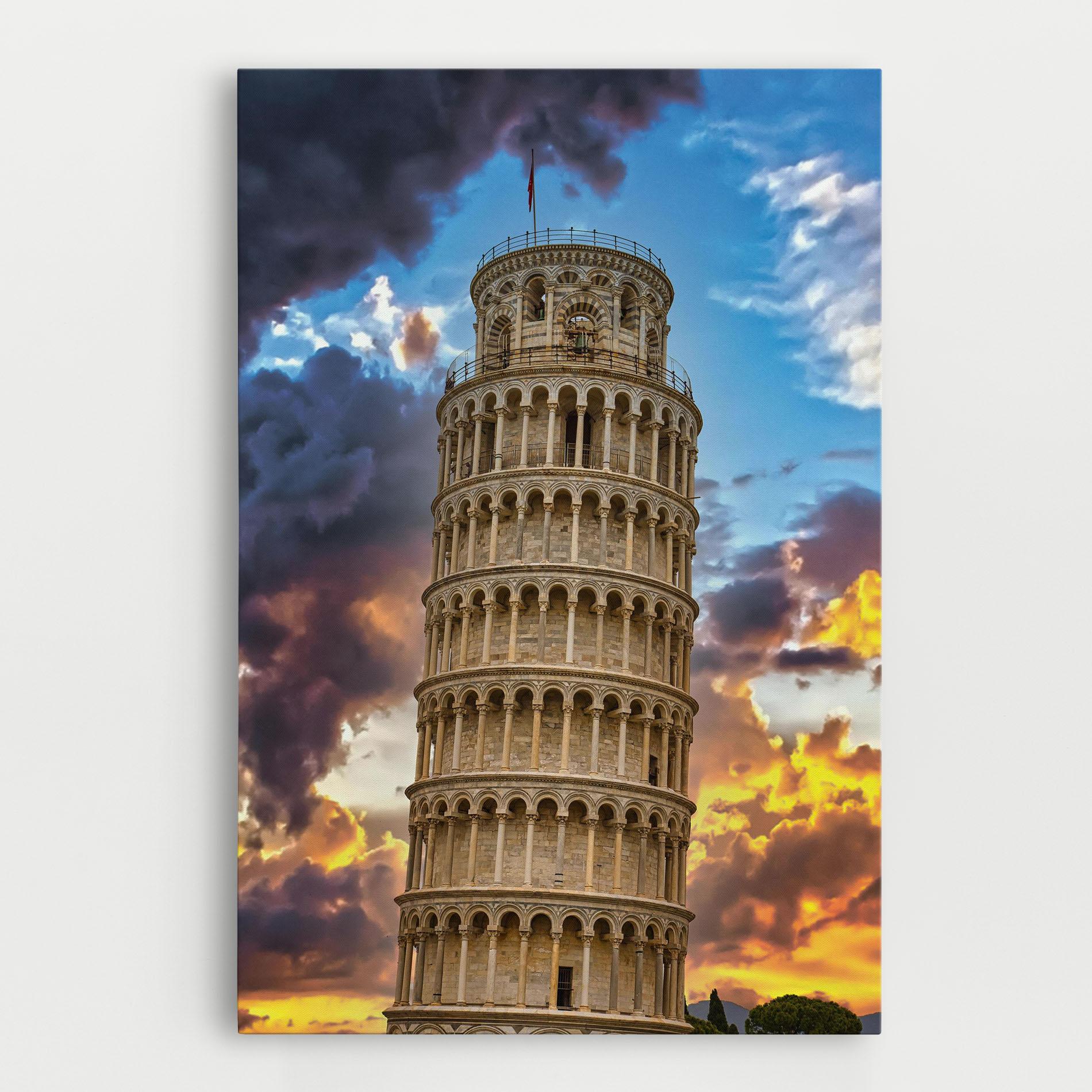 Tablou Canvas Tower Of Pisa Sunset mockup 0