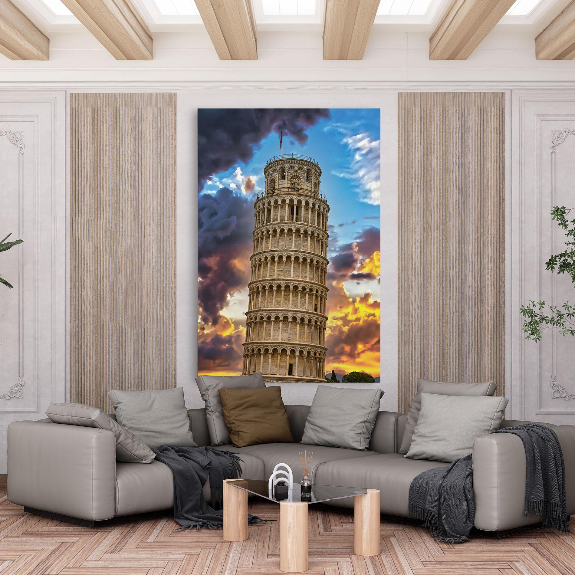 Tablou Canvas Tower Of Pisa Sunset mockup 6