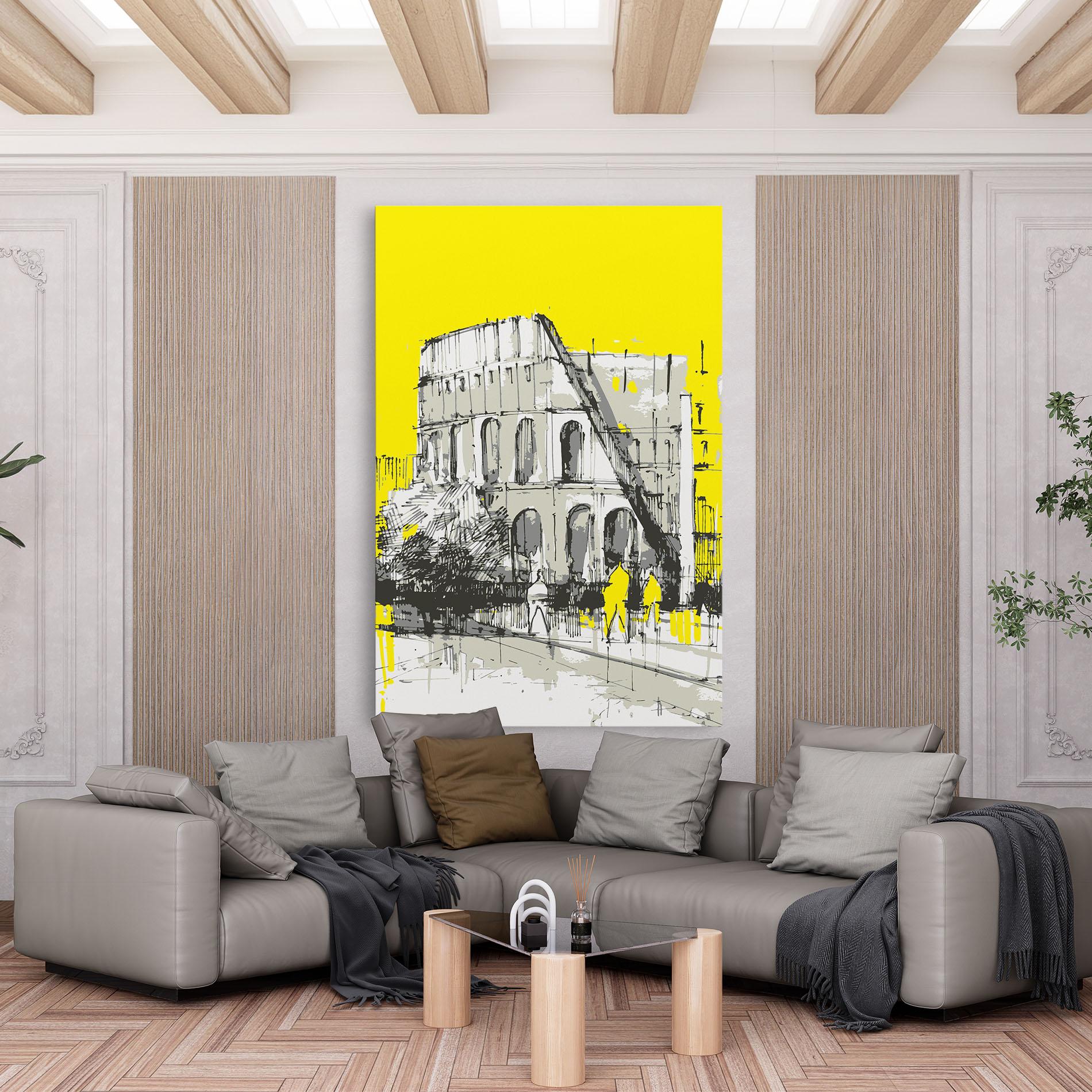 Tablou Canvas Yellow Colosseum mockup 6