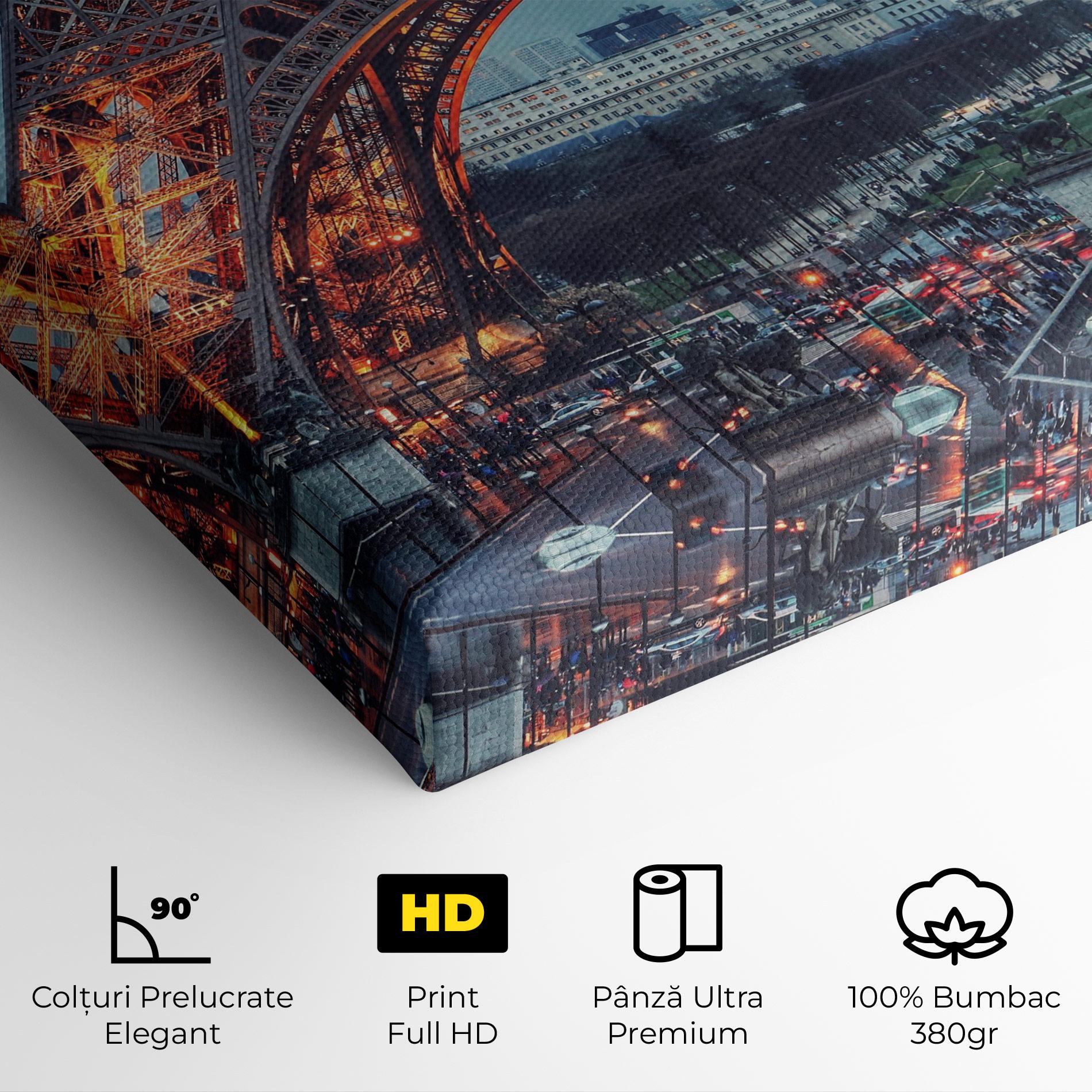 Tablou Canvas Eiffel Tower Lights mockup 4