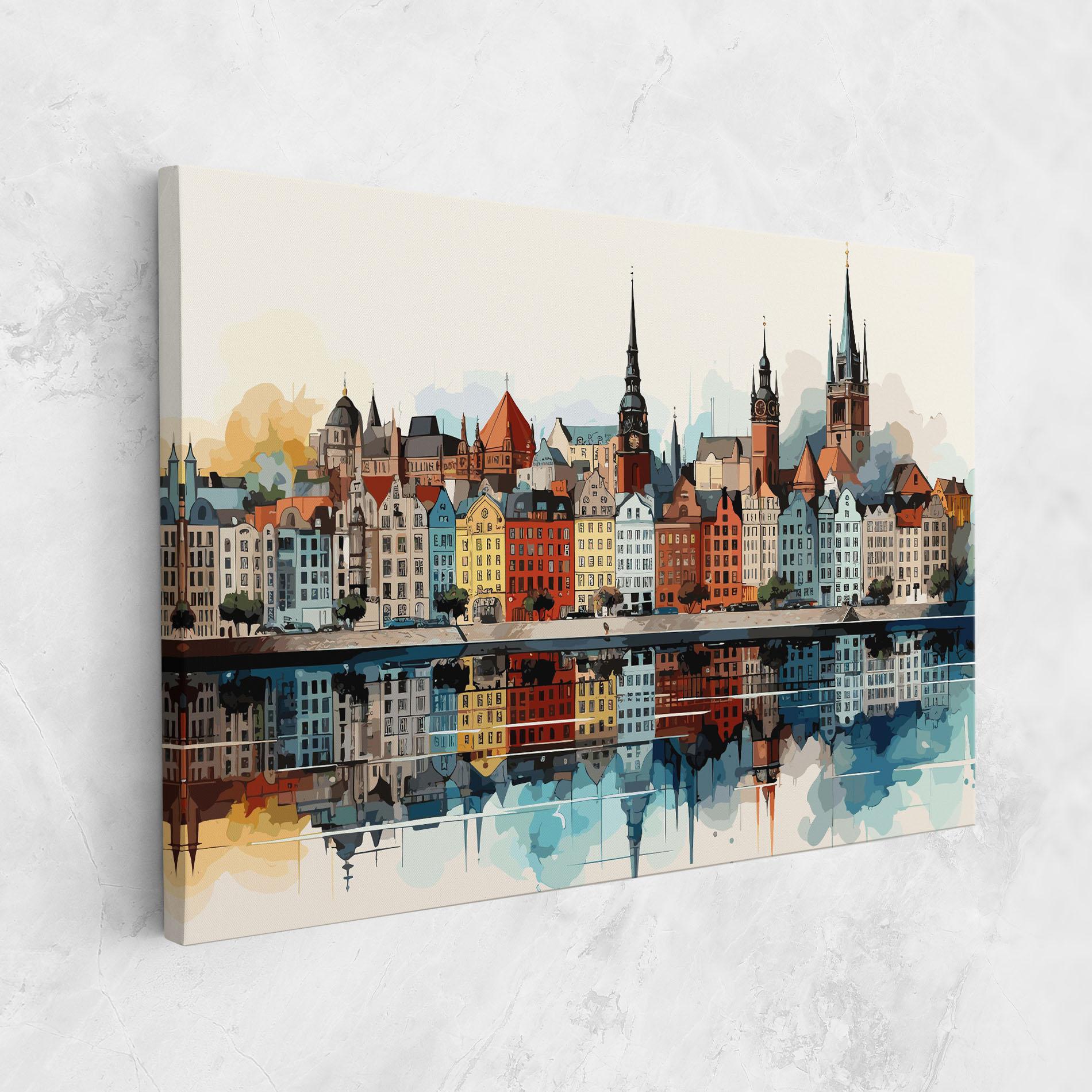 Tablou Canvas German Buildings mockup 1