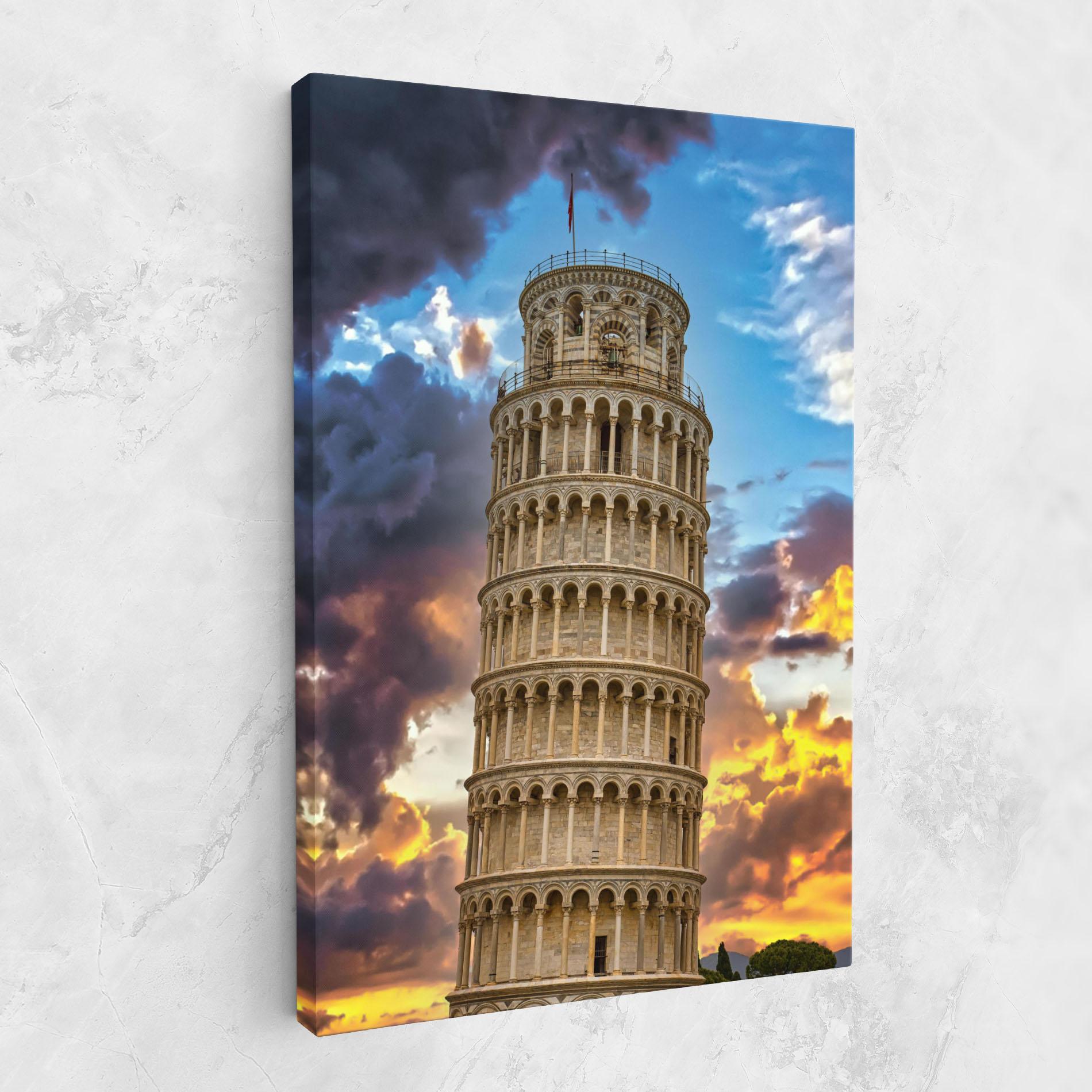 Tablou Canvas Tower Of Pisa Sunset mockup 1